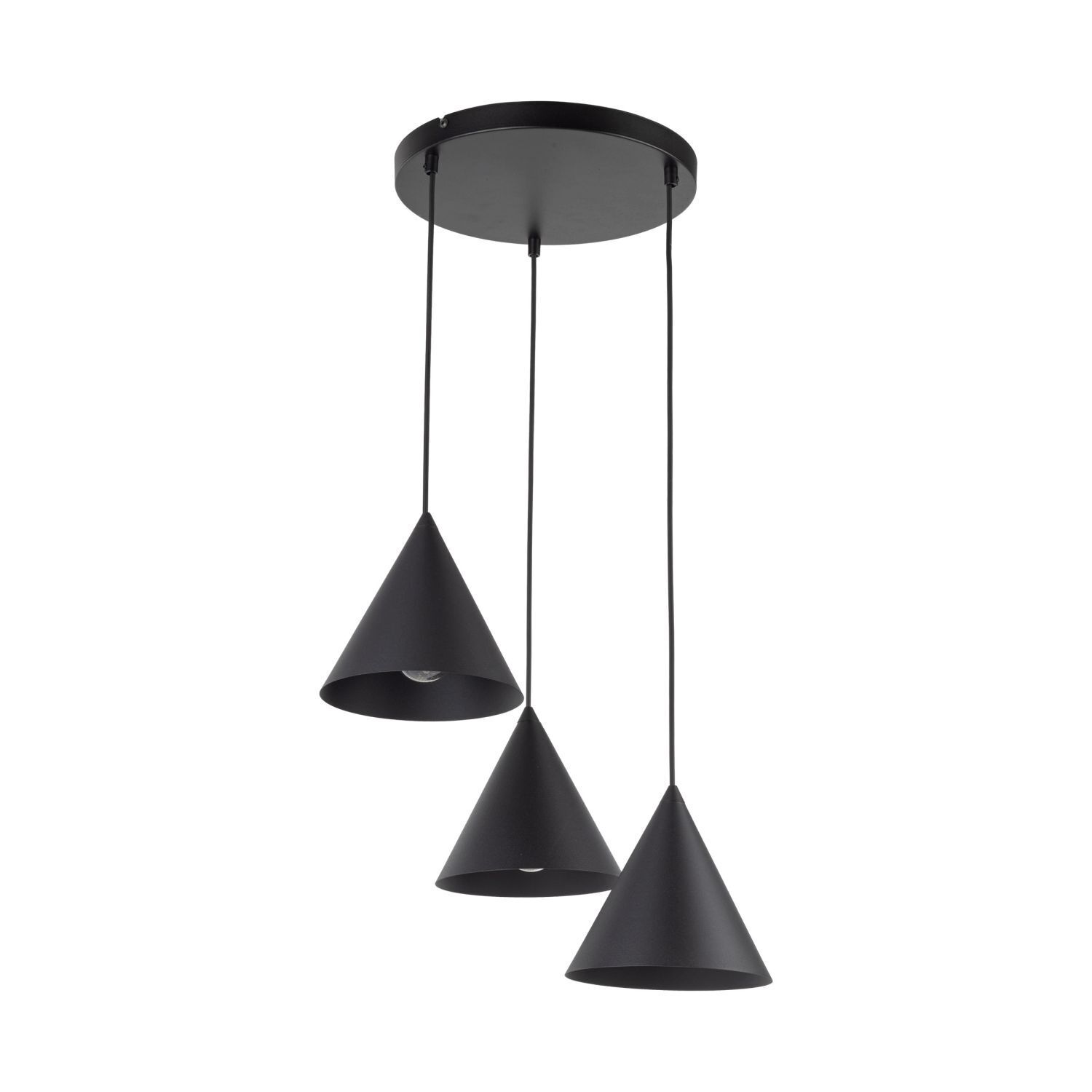 Hängelampe Schwarz verstellbar 3-flammig E27 Ø 42 cm CODY Lampe, Kronleuchter