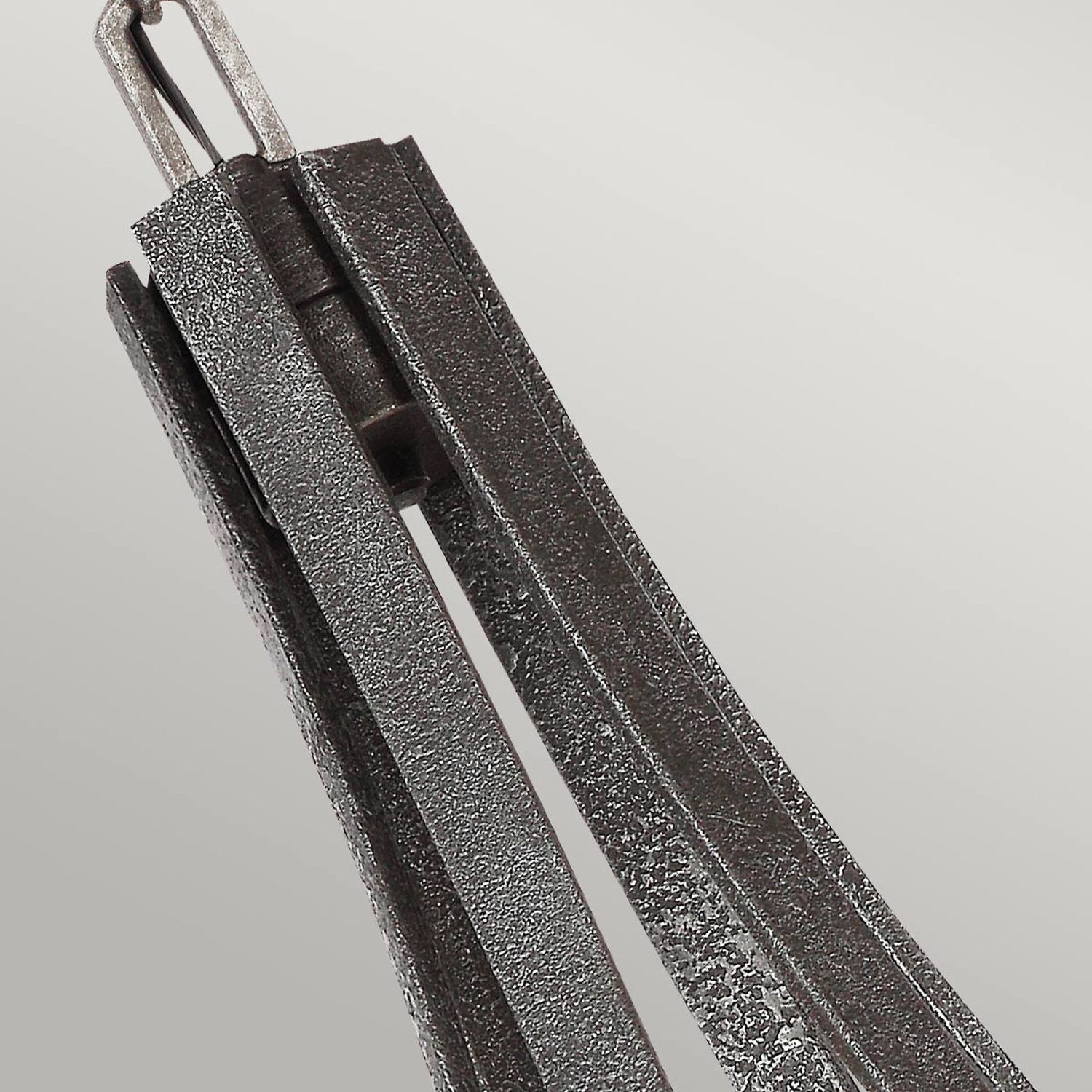 Kronleuchter Rustikal Glas Metall E27 D: 77,2 cm rund Metallisch, Schwarz, Strecke, Rahmen, Industriell