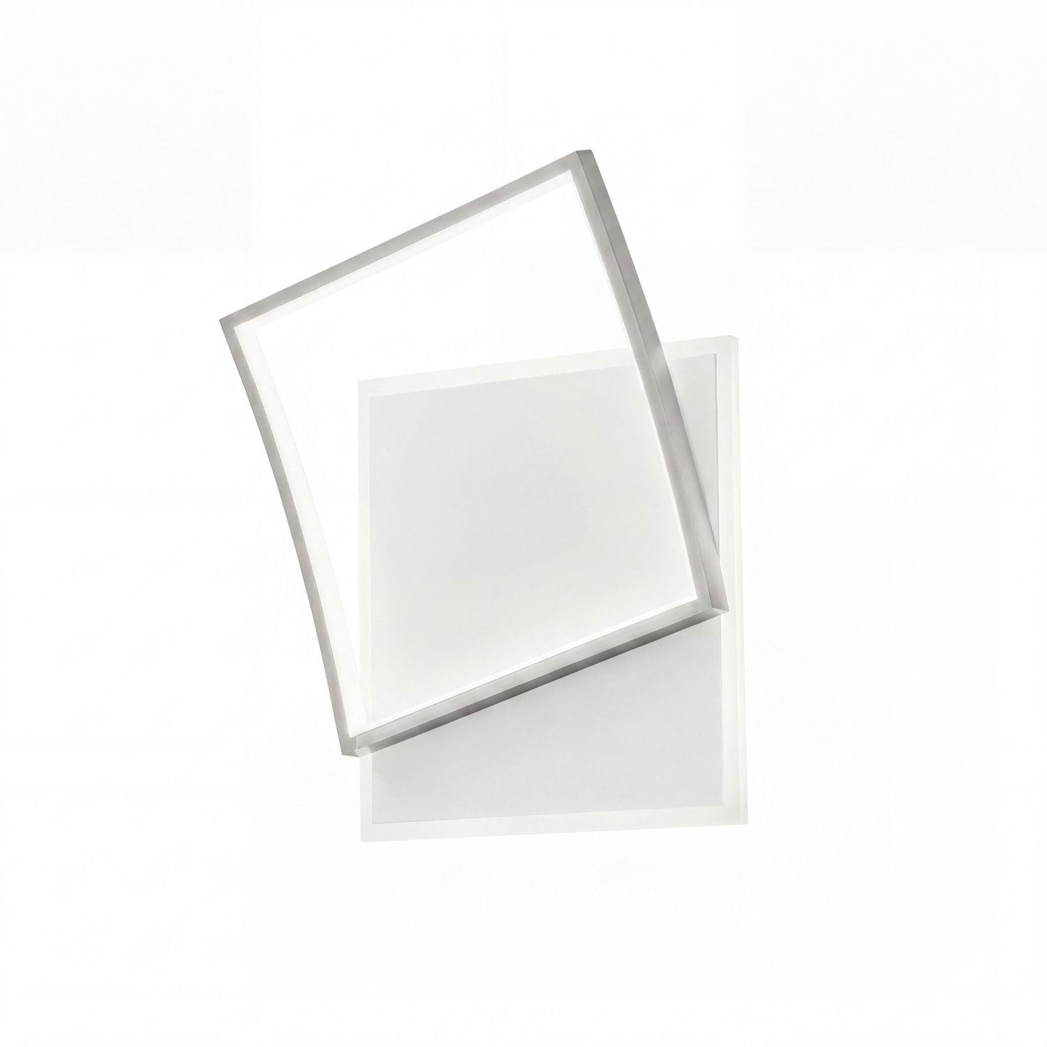Plafonnier LED Blanc Argent 40 W 4800 lm L:42 cm LED-Lampe, Wandleuchte, quadratisches Licht, weiße Leuchte, moderne Beleuchtung