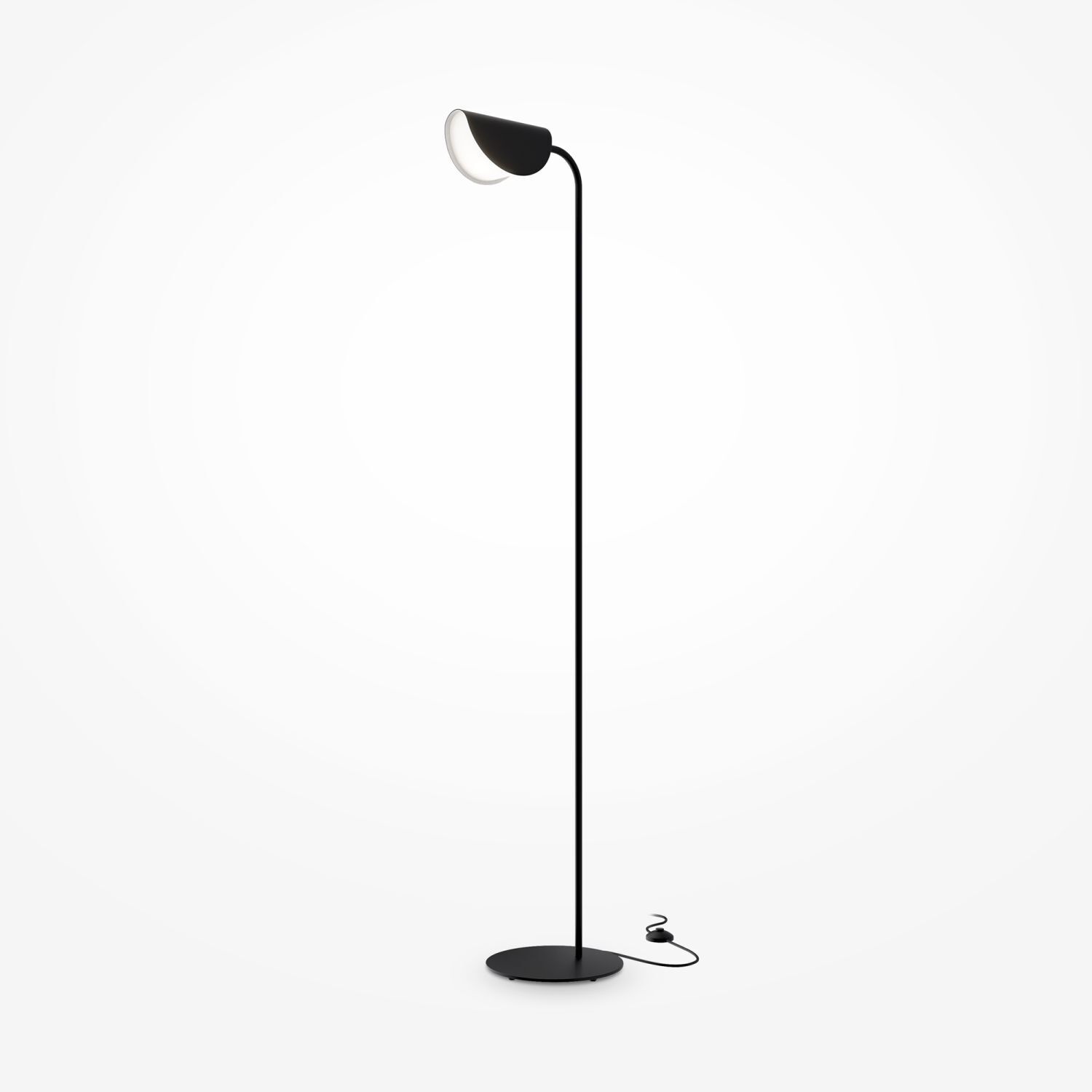 Lampadaire métal G9 140 cm noir Moderne NINA