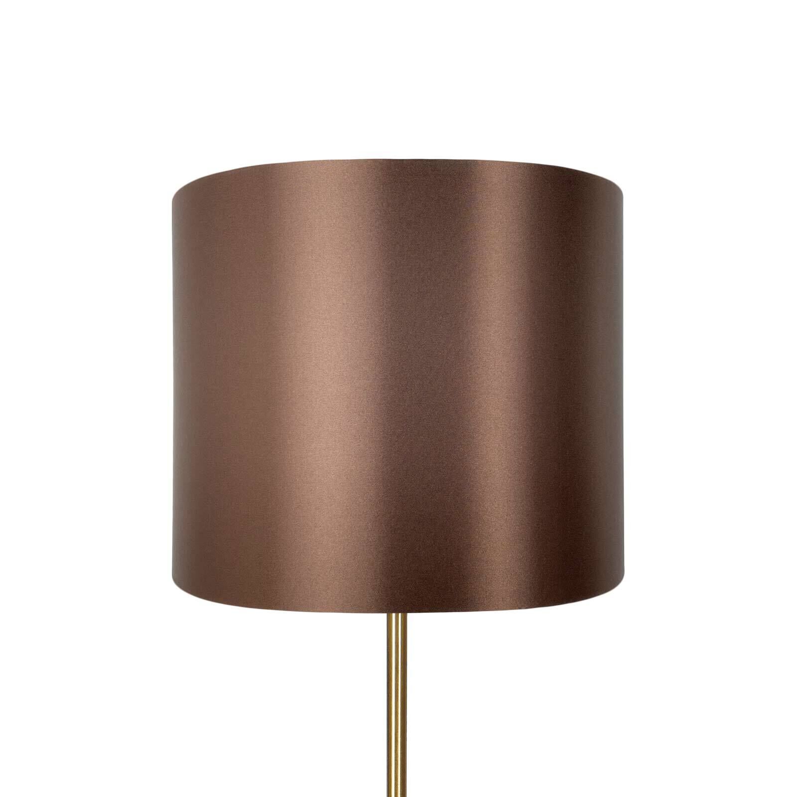 Lampadaire E27 160,5 cm en bronze clair brun laiton tissu Lampe, Lampenschirm