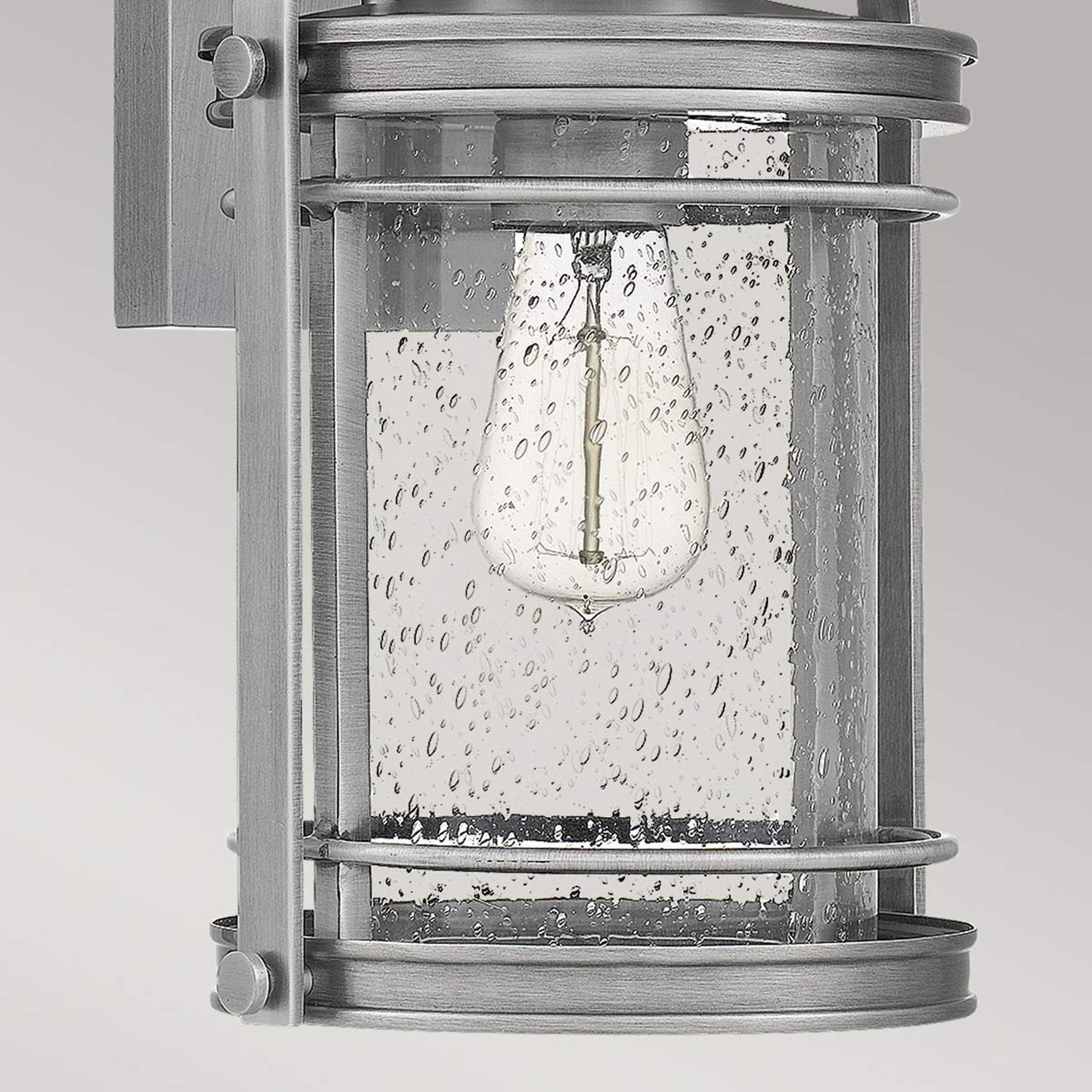 Applique extérieure H : 38,2 cm IP44 E27 Aluminium Verre de pluie