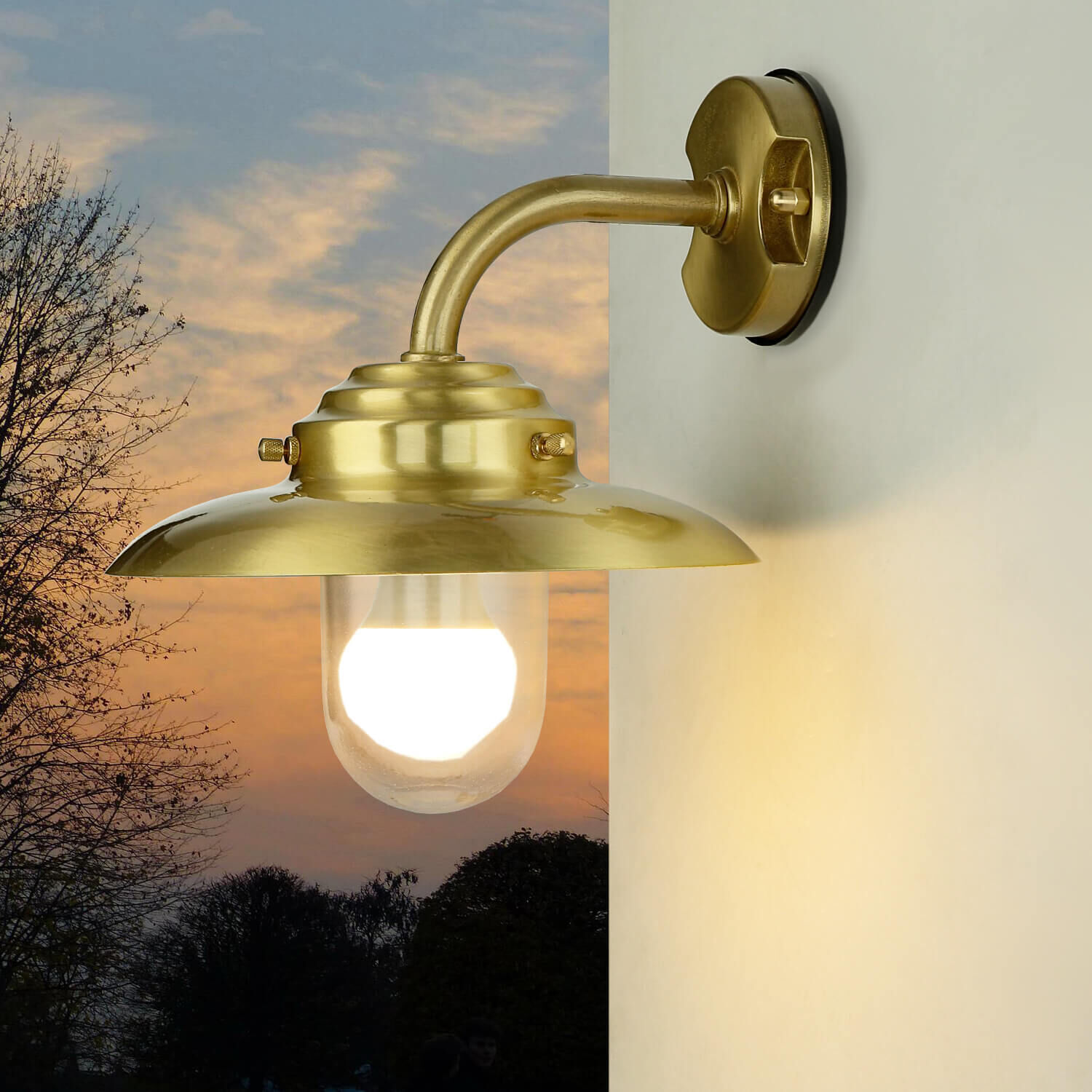 Lampe murale extérieure Lanterne laiton Maritim IP64 Maison