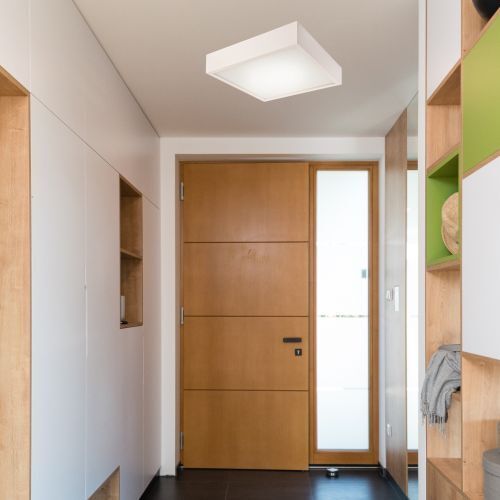 Plafonnier Blanc Bois Salon carré