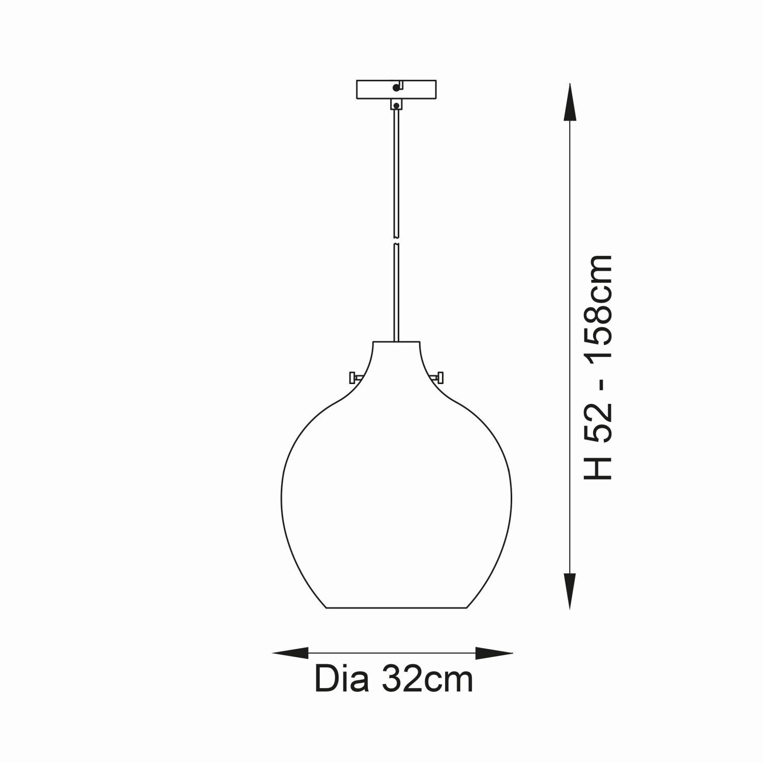 Lampe à suspendre verre fumé métal Ø 32 cm chrome gris miroir E27