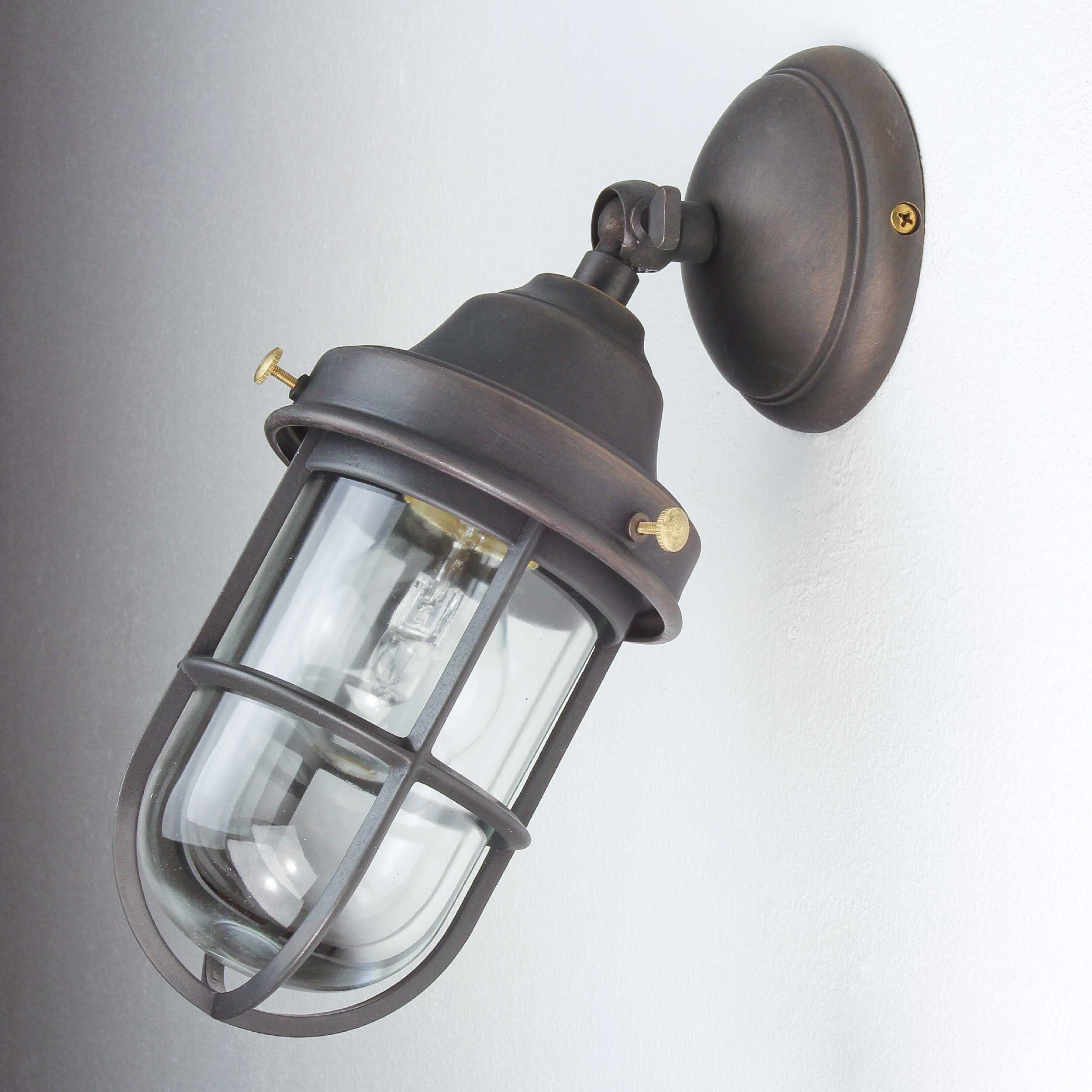 Wandleuchte Außen aus Echt-Messing in Bronze Leuchte, Lampe, Deckenleuchte, Beleuchtung