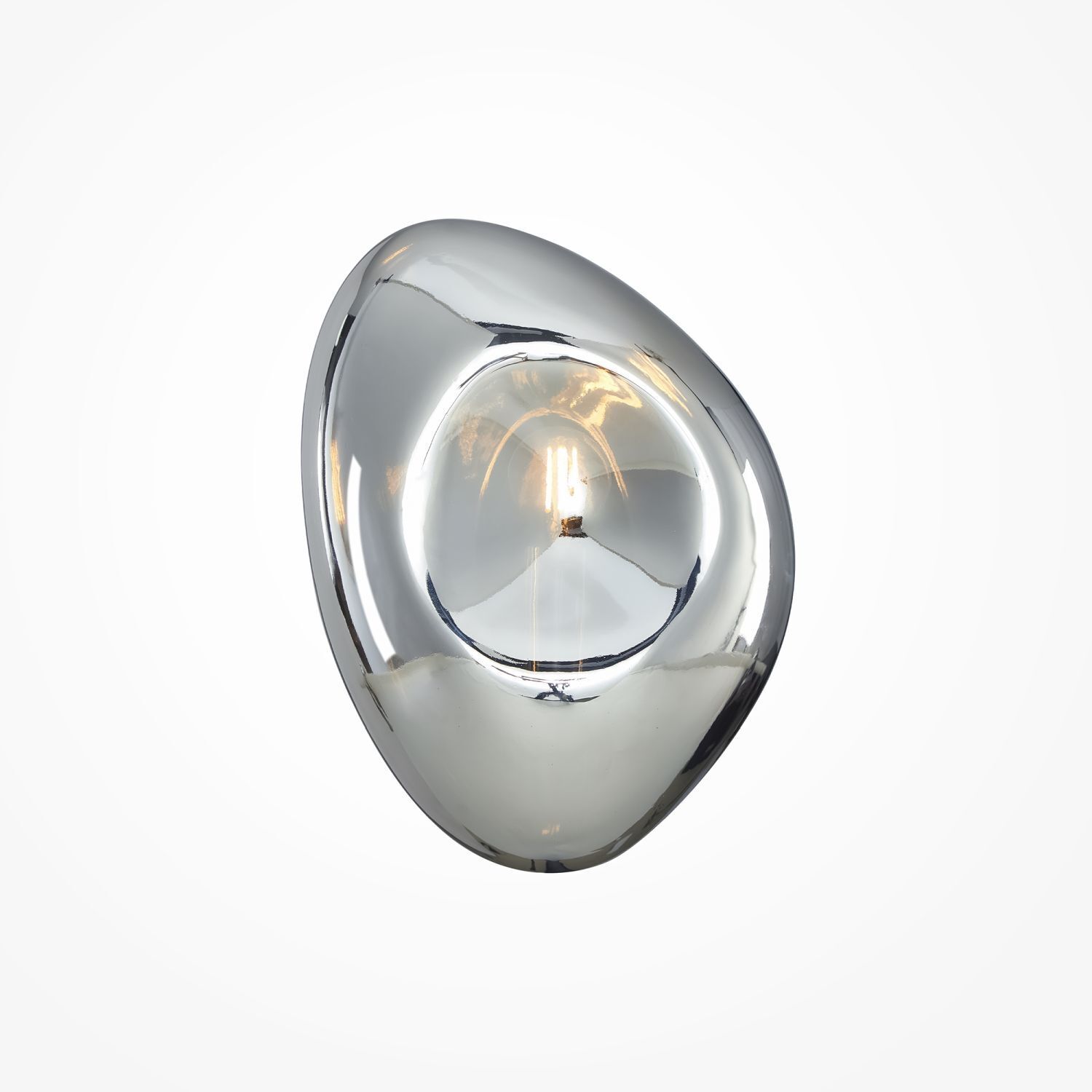 Applique métal verre hauteur 27,5 cm chrome brillant E14