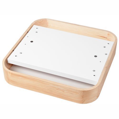 Lampe de plafonnier naturelle pin verre L:45 cm E27 4-flmg