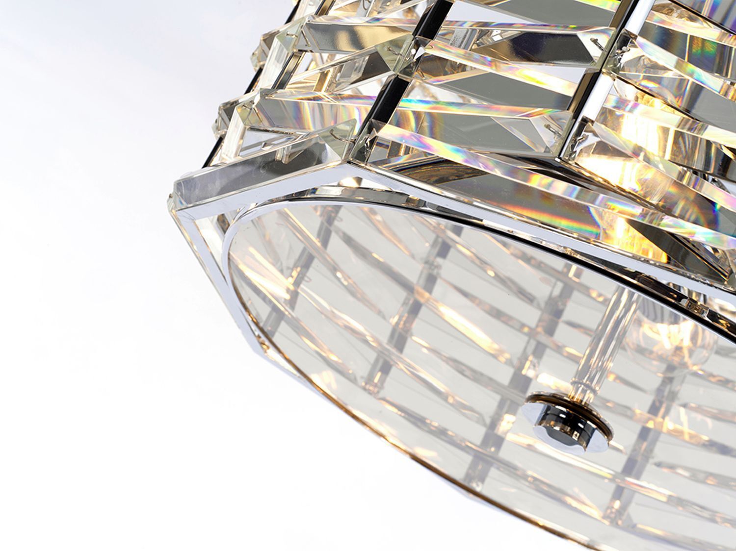 Lampe à suspendre cristal Ø48cm éblouissement réglable Moderne