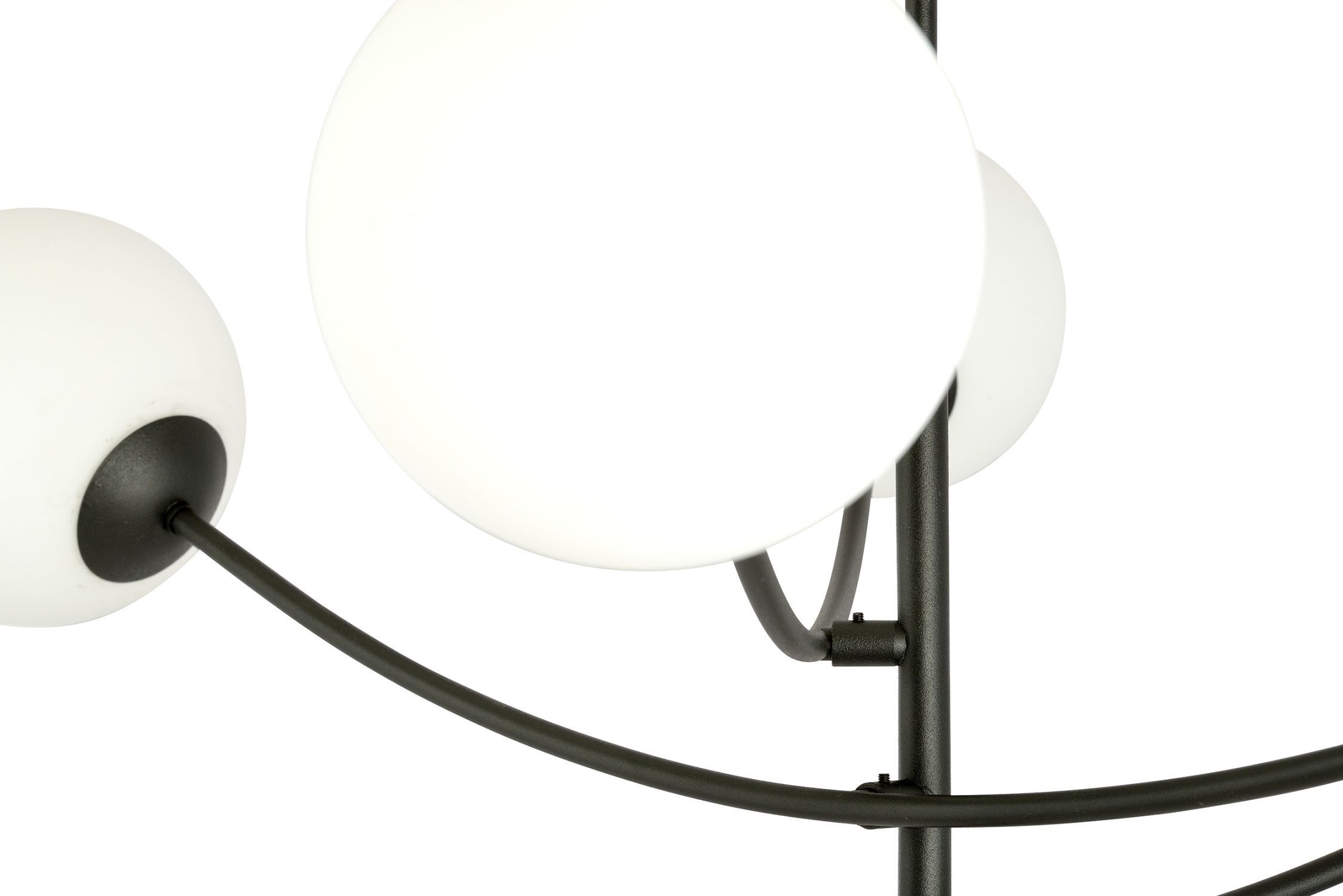 Plafonnier métal verre L : 89 cm 6x E14 orientable