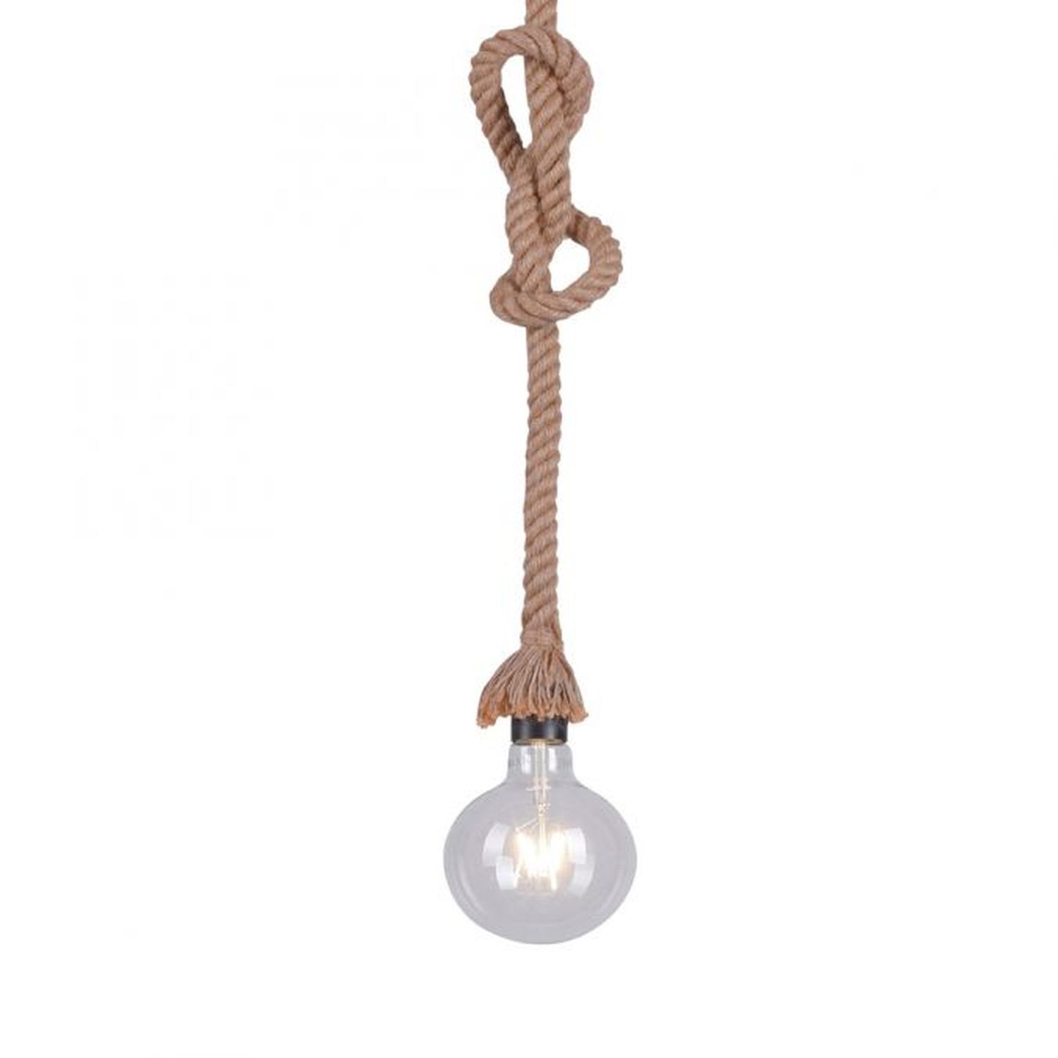 Suspension vintage E27 jusqu'à 15 W Ø10 cm rond corde tau