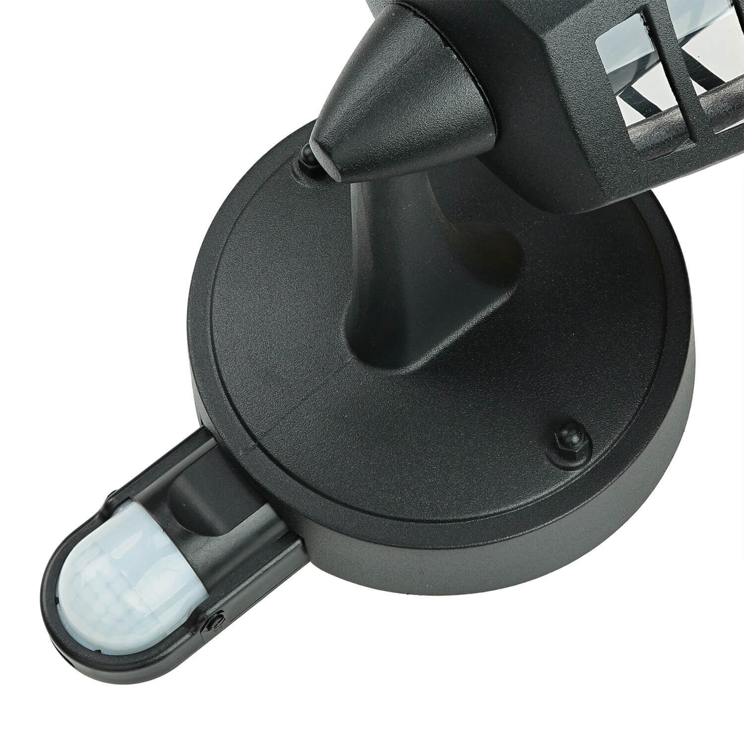 Applique murale extérieure avec détecteur de mouvement IP44 E27 noir Elektronik