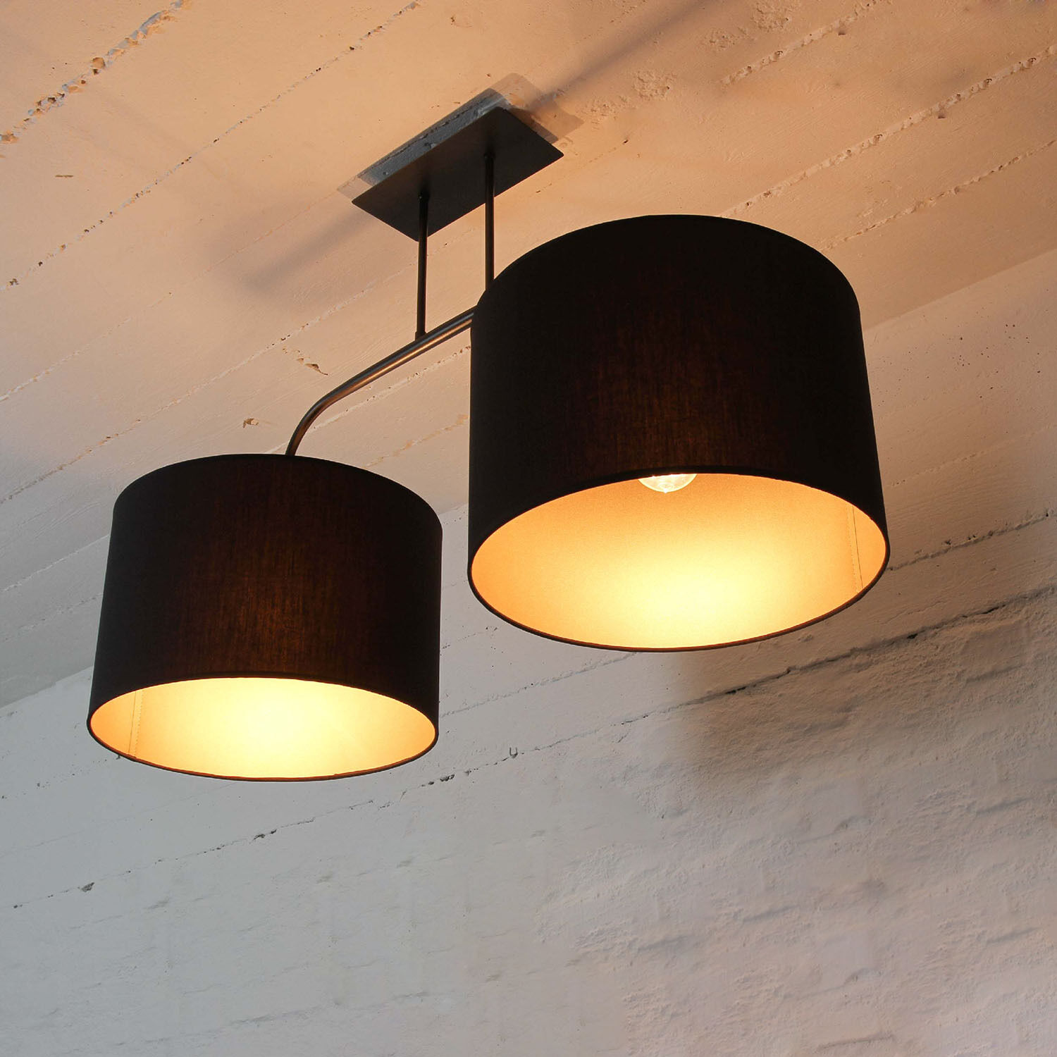 Loft Plafonnier Alice avec abat-jour noir Lampe