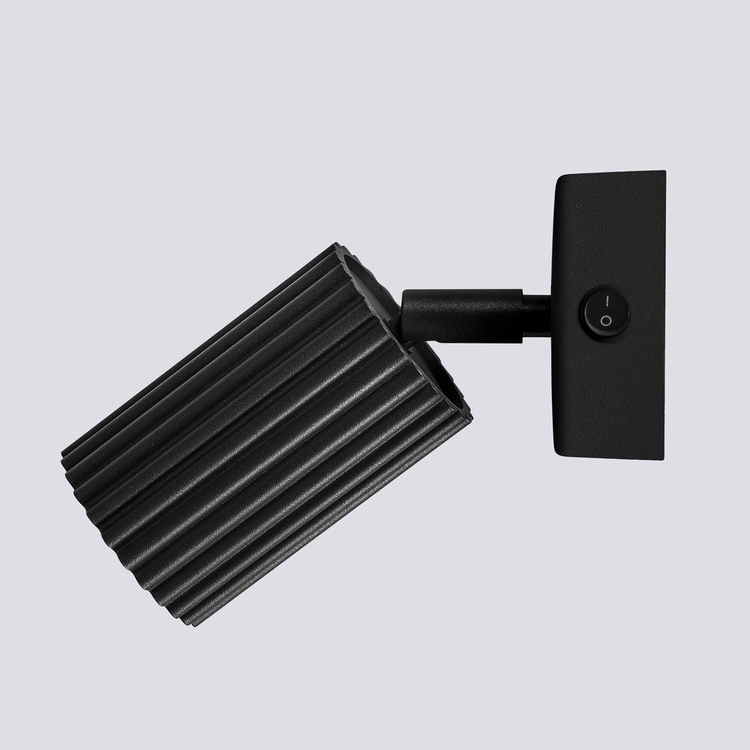 Spot mural noir GU10 L : 8 cm petit orientable Moderne Alu