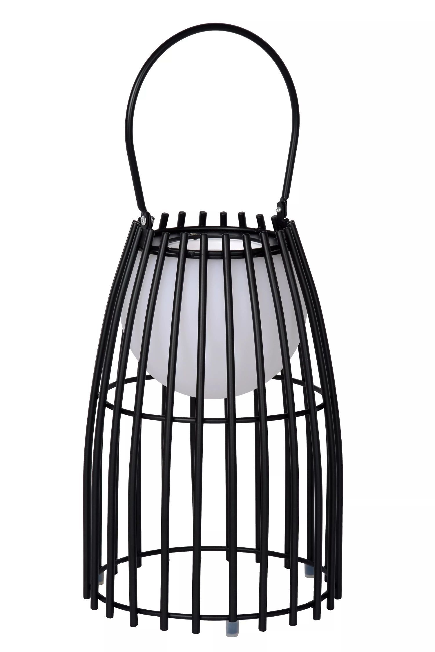 LED Akku Tischlampe dimmbar Schwarz IP44 40 cm Terrasse Lampe, Laterne, Lampenschirm, Kronleuchter