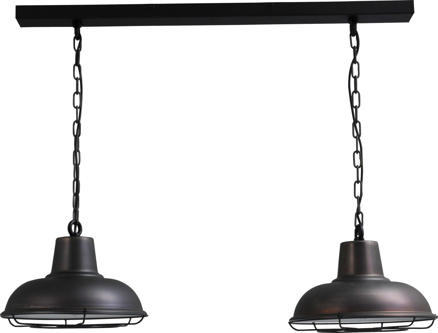 Suspension industrielle E27 Industrie en noir aspect métal rouge