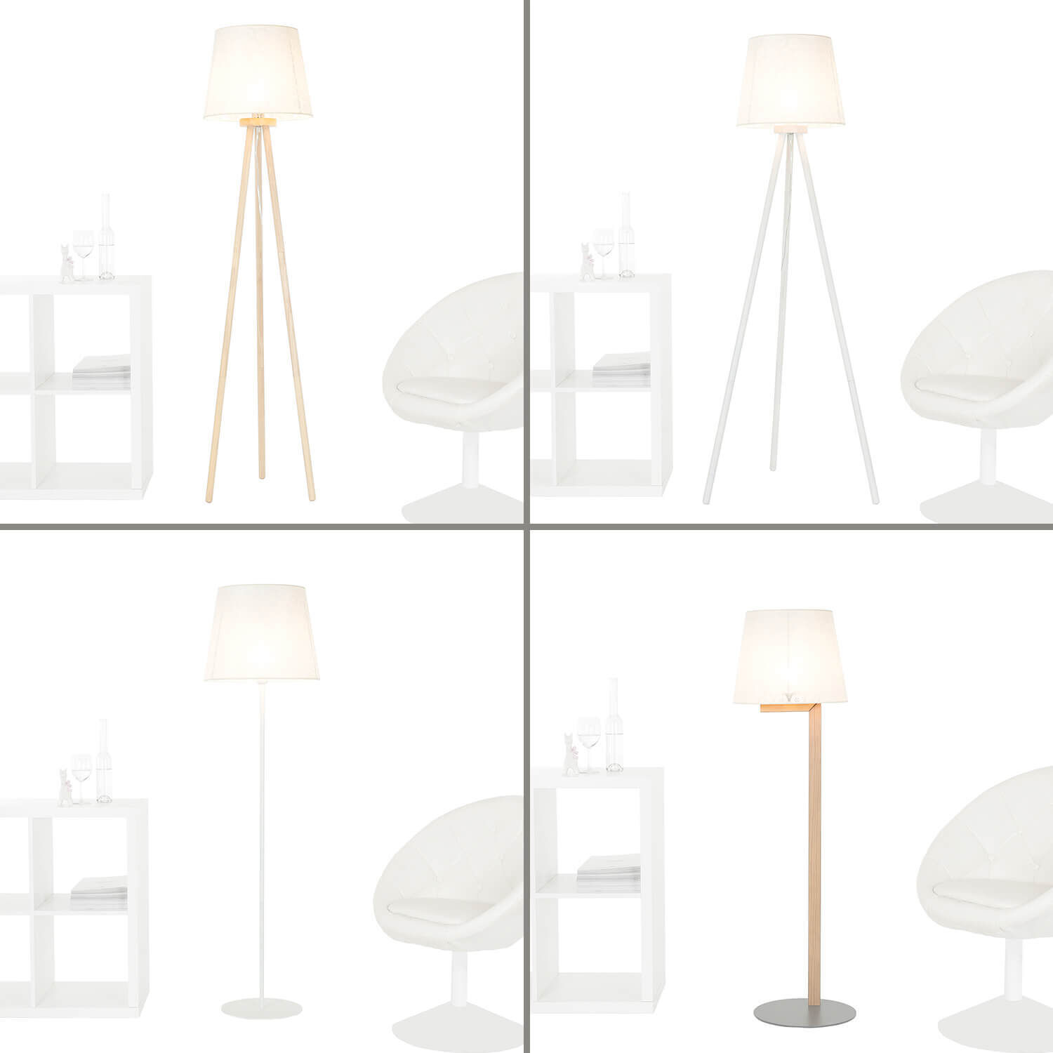 Abat-jour Lampadaire Blanc Dentelle Textile E27 Lampe, Stuhl, Mobiliar