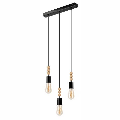 Lampe à suspendre CHANIA Noir long Lampe de table à manger