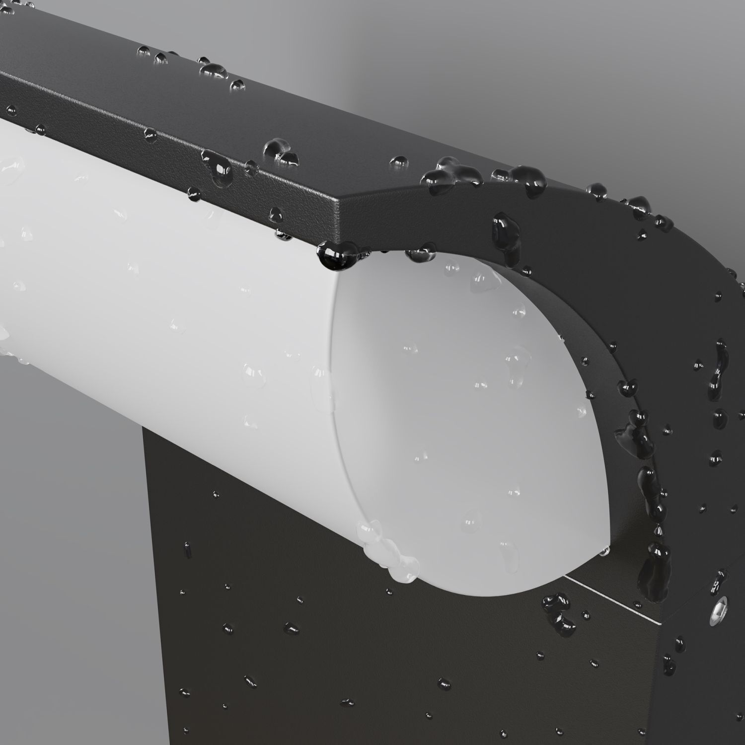 Schreibtischlampe, Metall, Schwarz, Runder Schirm, Wasserdicht