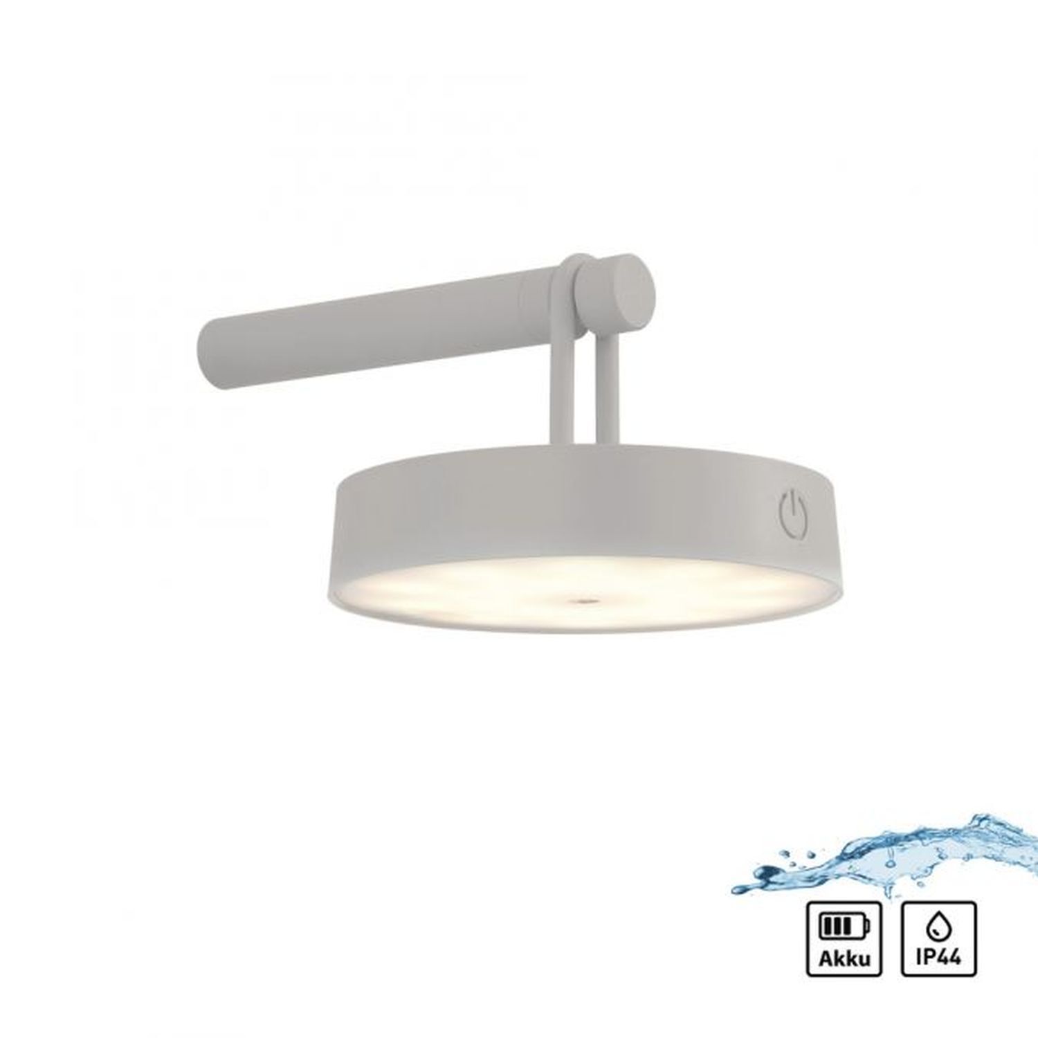 Applique LED Variateur de lumière Interrupteur tactile IP44 2700 K Greige
