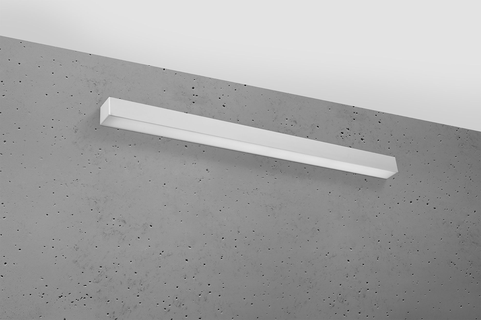 Applique LED métal 90 cm allongée Gris 4000 K 3120 lm