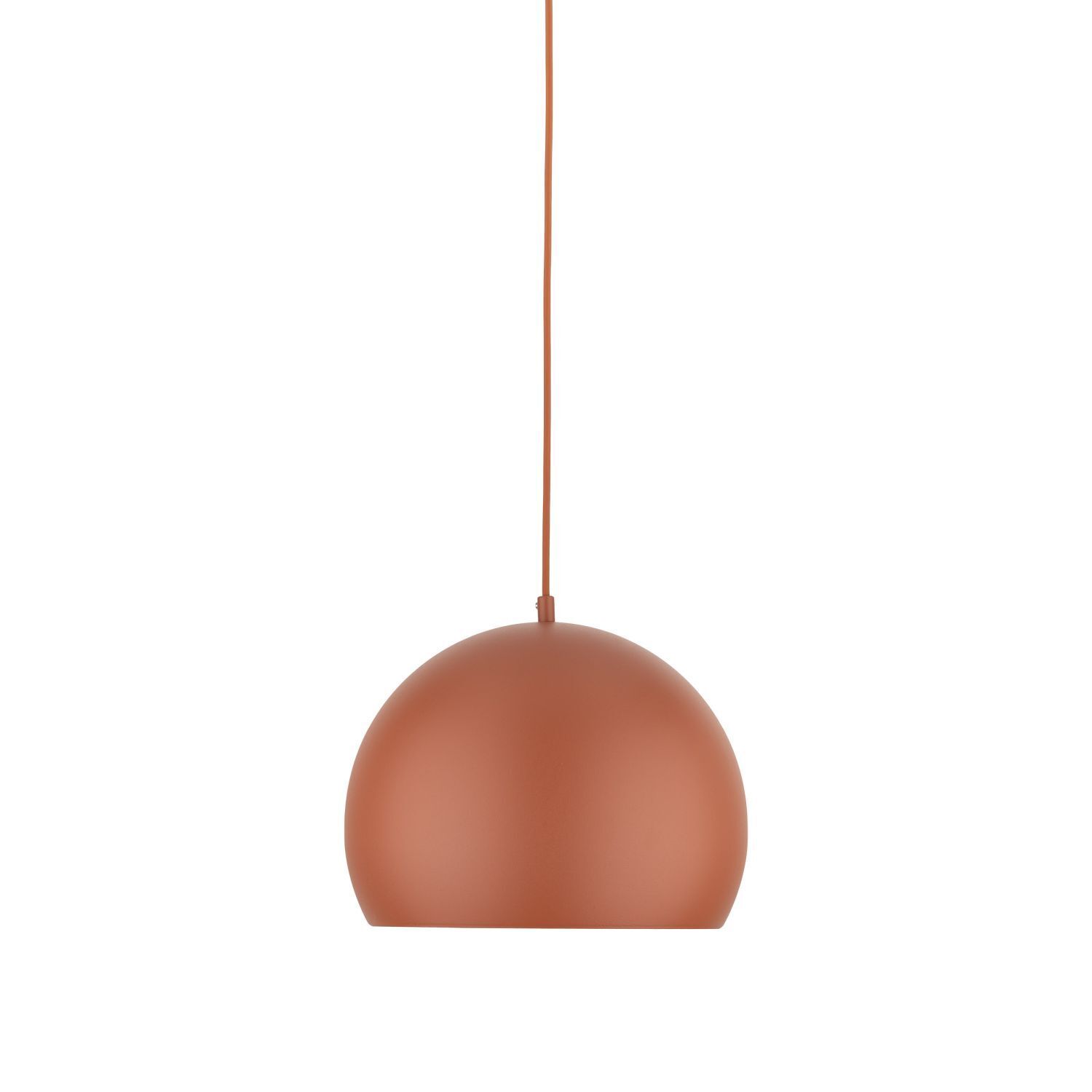 Lampe à suspendre métal ronde Ø 27 cm rouge réglable E27 boule rétro