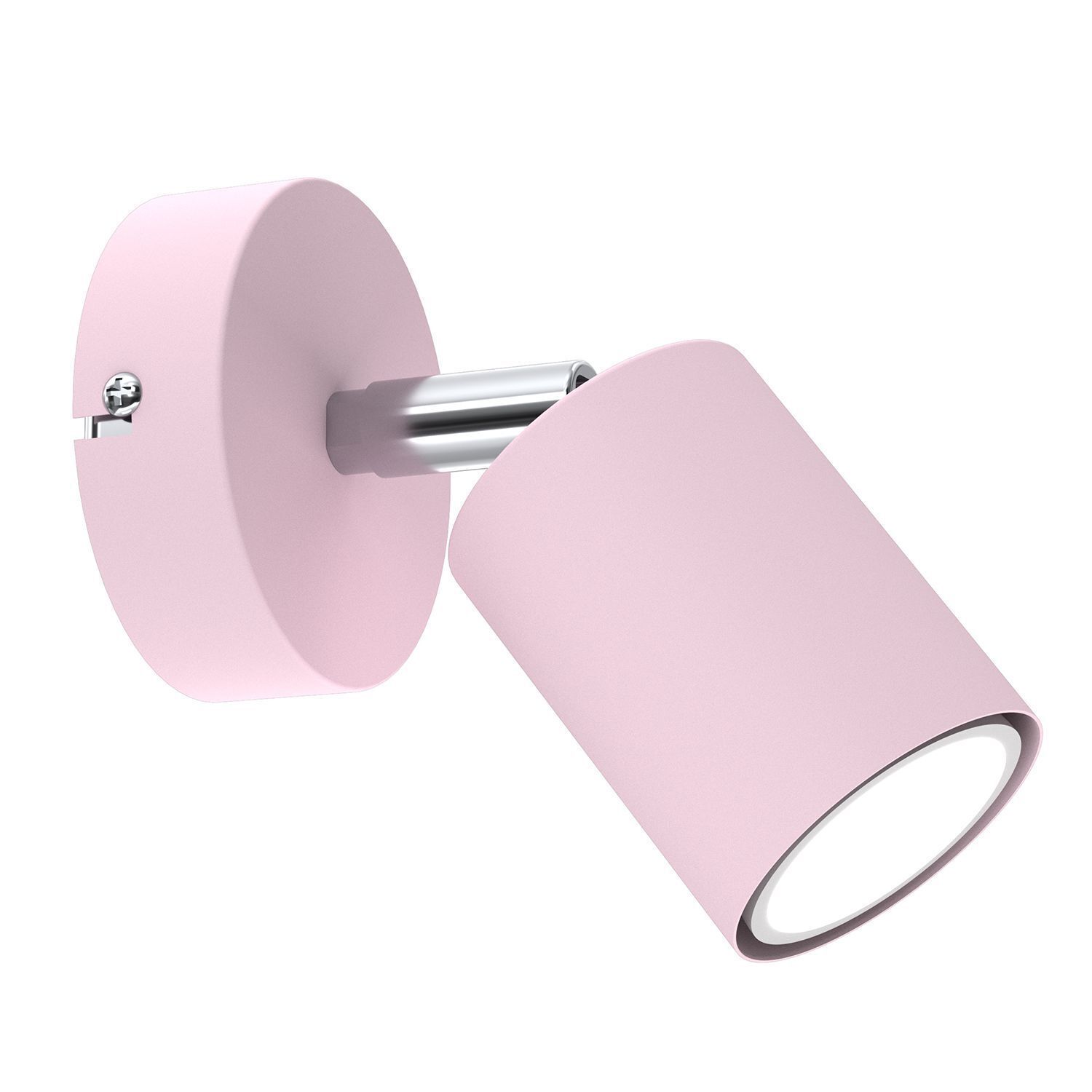 Lampe murale chambre d'enfant rose Ø 8 cm orientable GU10 métal