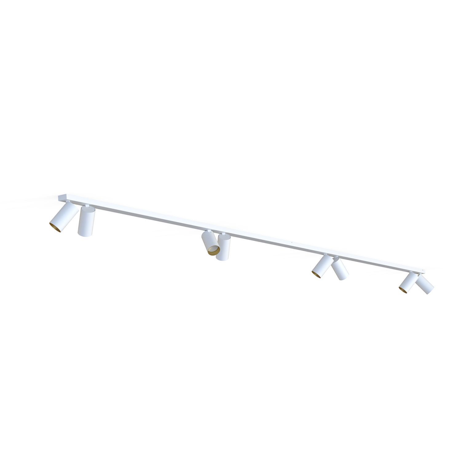 Spot de plafond 8 flammes GU10 en blanc doré 2x 1,5 m Moderne