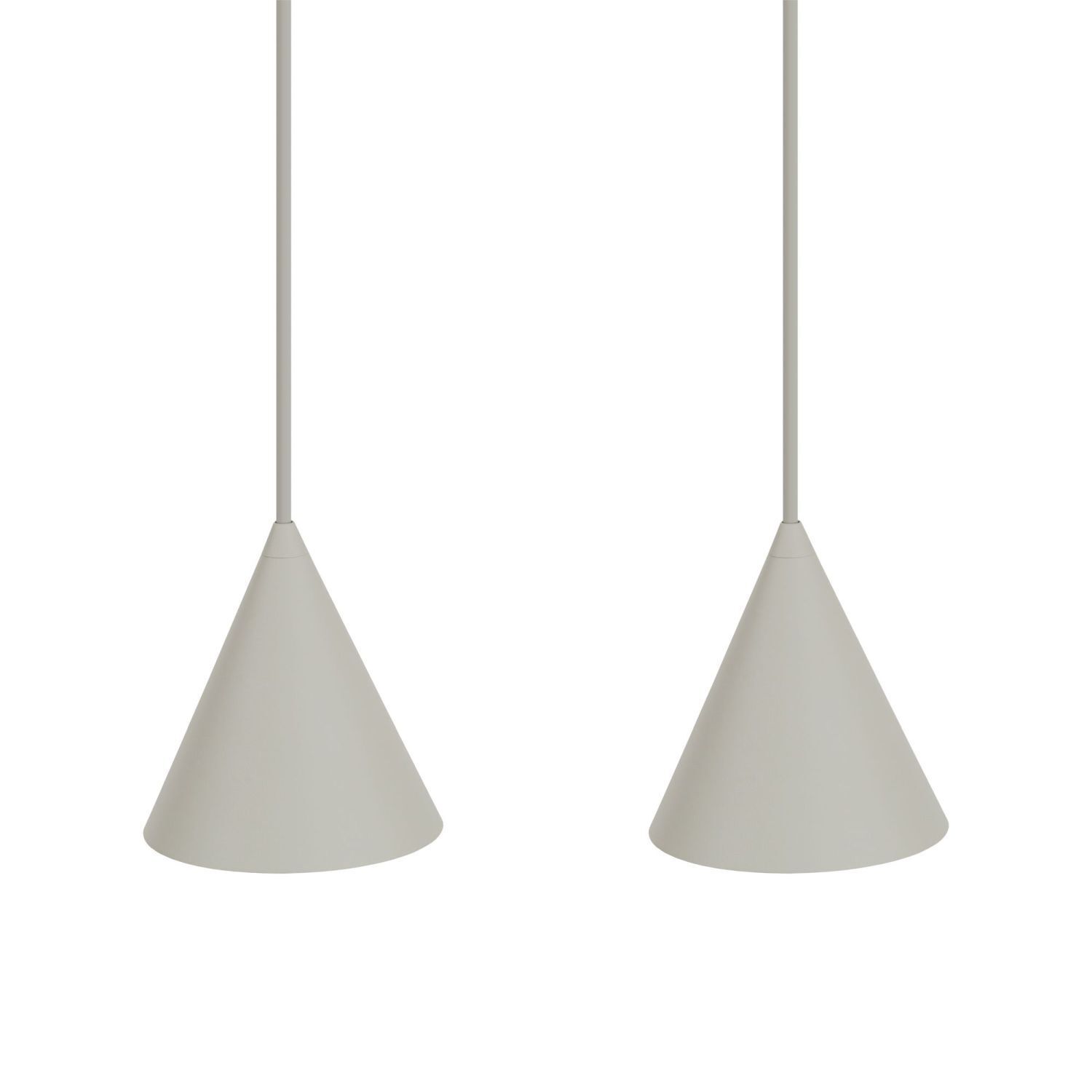 Bewegliche Pendelleuchte Metall Seidengrau GU10 160 cm Pendelleuchte, Kegelform, Einzelteile, Metall, Weiß