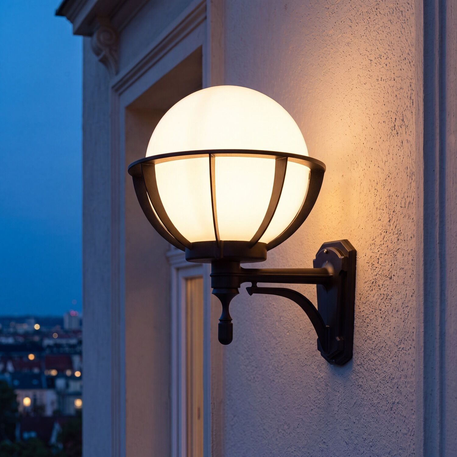 Lampe d'extérieur vintage NINETTE Abat-jour sphérique E27 IP43