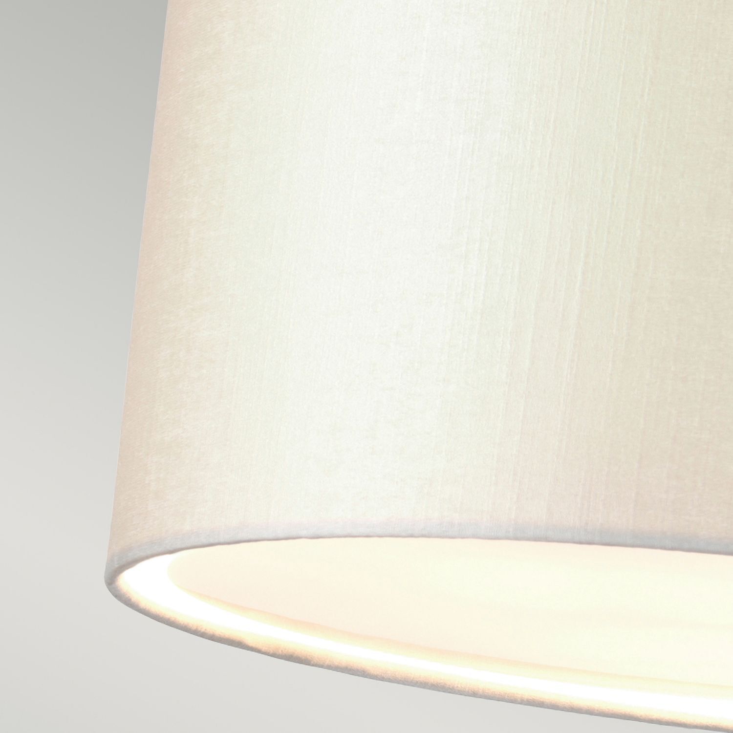 Lampe à suspendre ronde Ø66cm en crème chromé Abat-jour en tissu