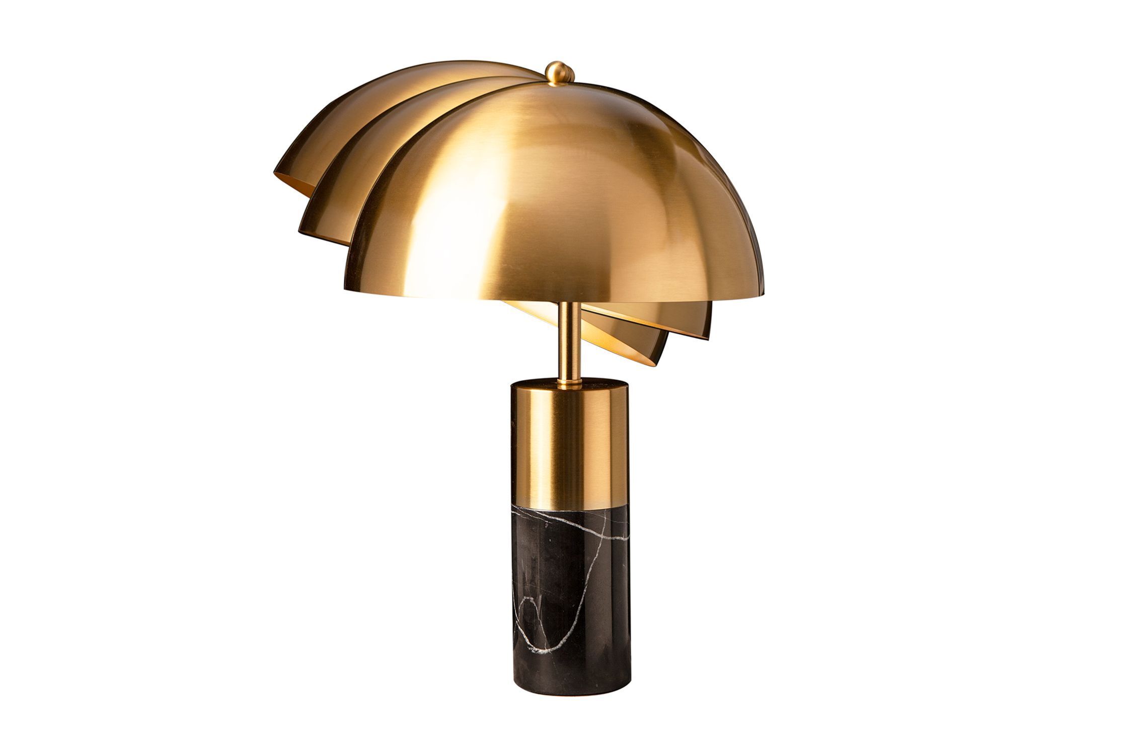 Lampe de table métal noir or liseuse E27 hauteur 52 cm