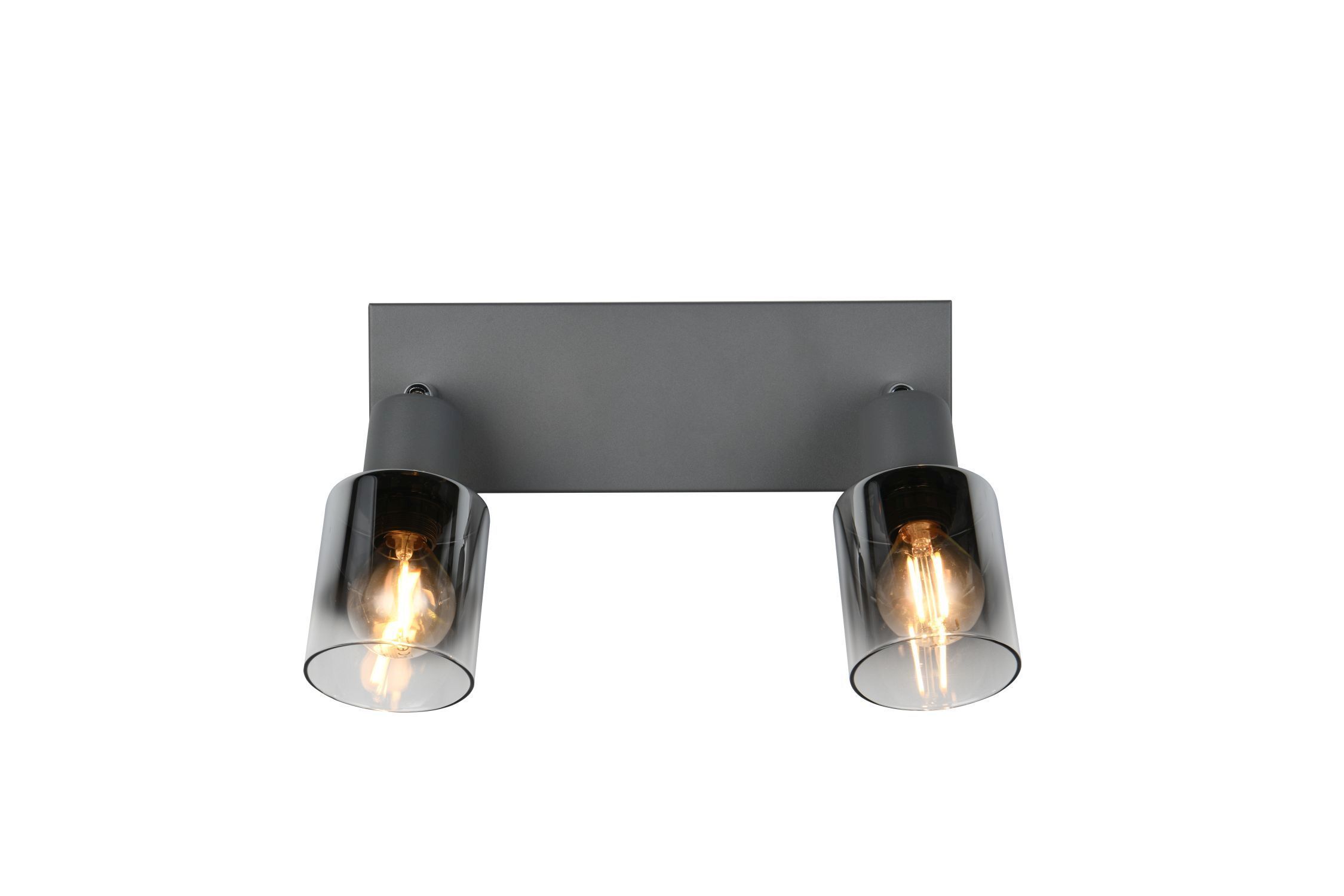 Spot de plafond flexible verre fumé métal E14 P:27,5 cm Spot de plafond flexible verre fumé métal E14 P:27,5 cm