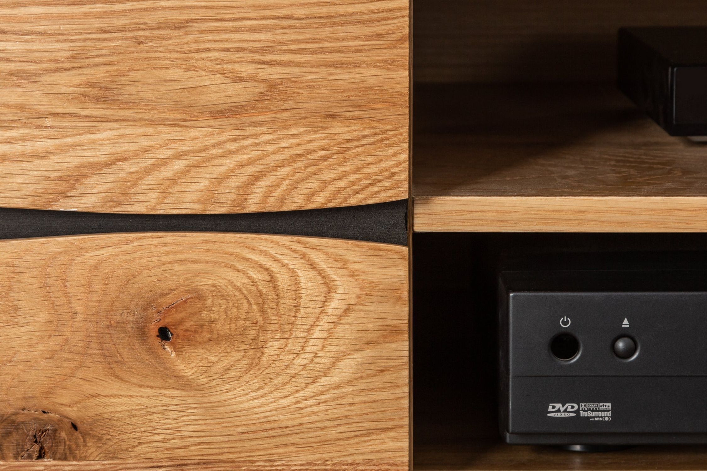 TV Lowboard Holz 160 cm breit Industrial Design PATRICIA Holz, Innenarchitektur, Hartholz, Sperrholz, Schublade