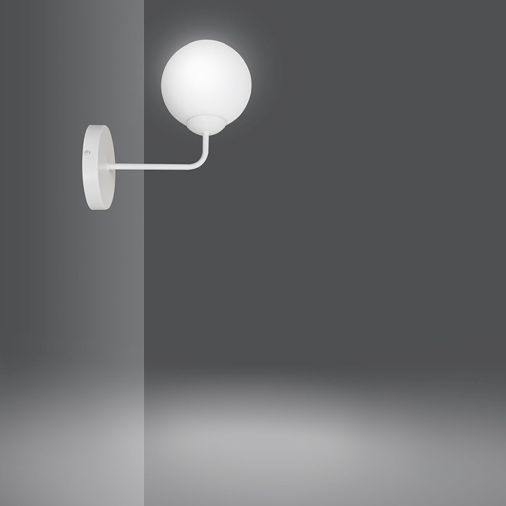 Applique blanche Moderne Verre Boule E14 SENARA Salon Beleuchtung, Lampe