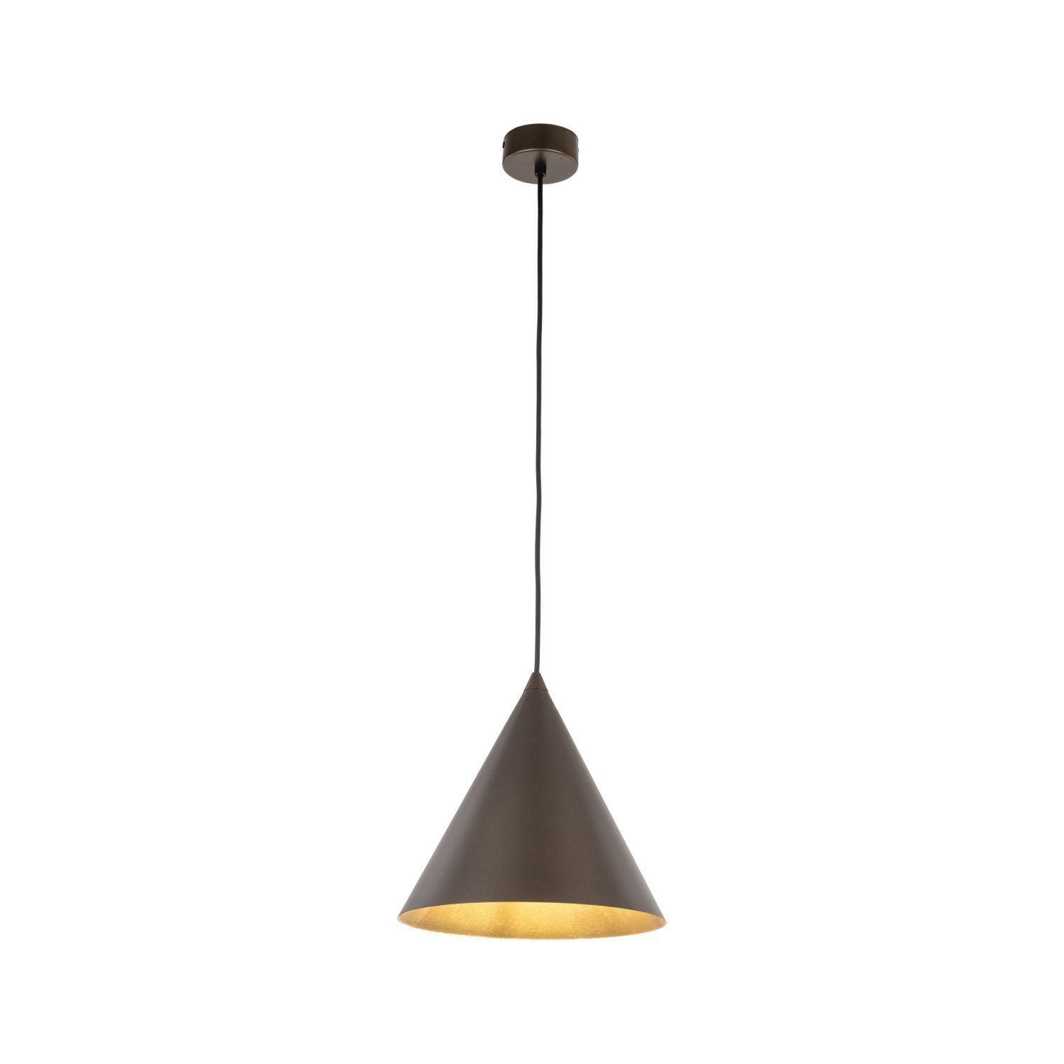 Lampe à suspendre métal brun H : max. 1,6 m Ø 25 cm E27 Retro