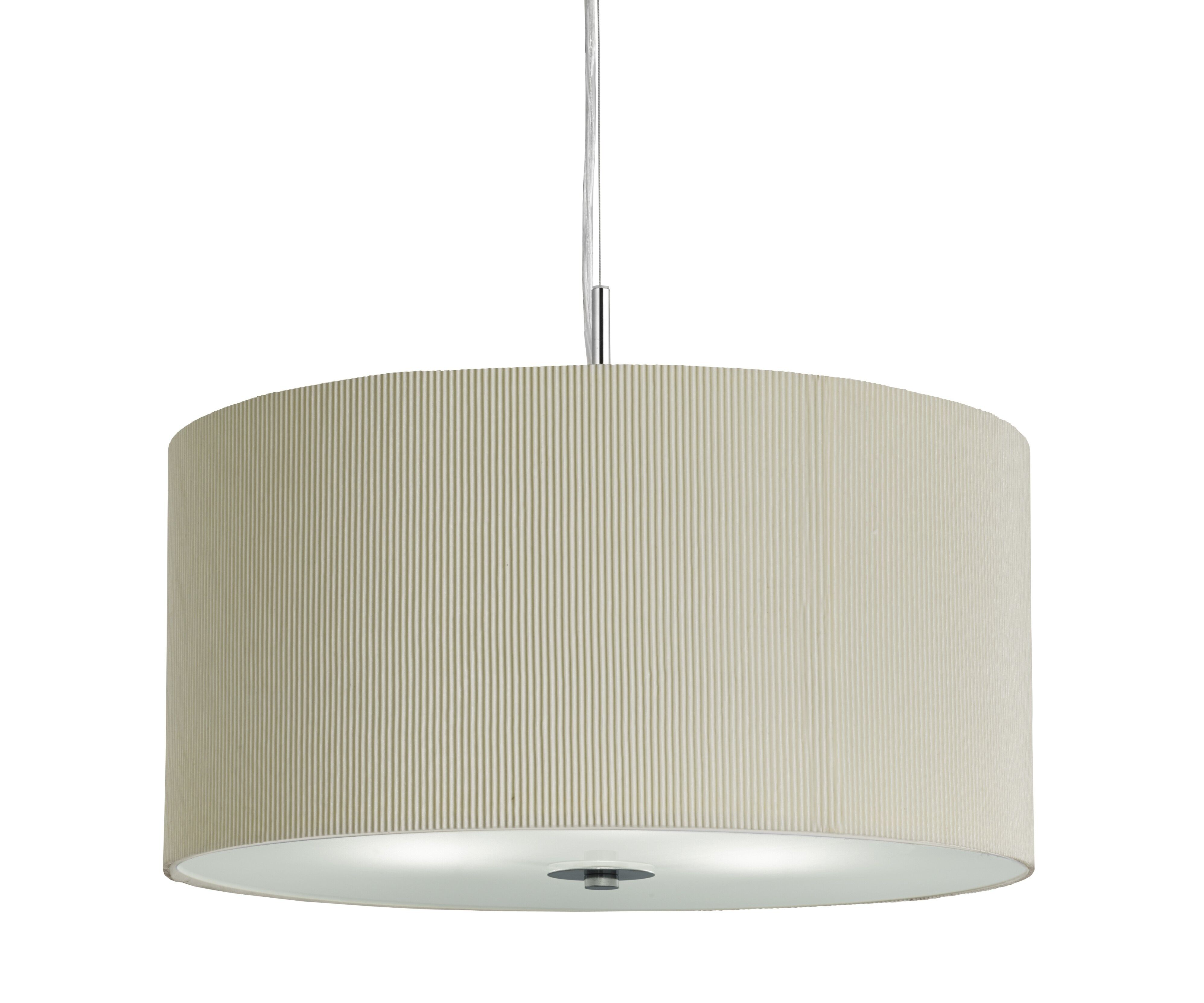 Suspension ronde moderne E27 en chrome