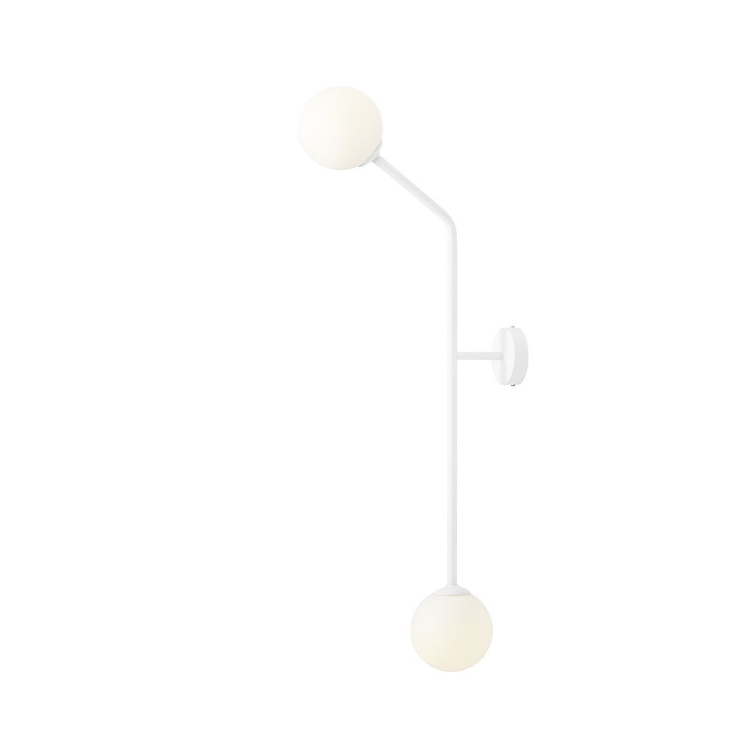 Applique blanche à faible éblouissement Boule de verre métal E14 P:38 cm