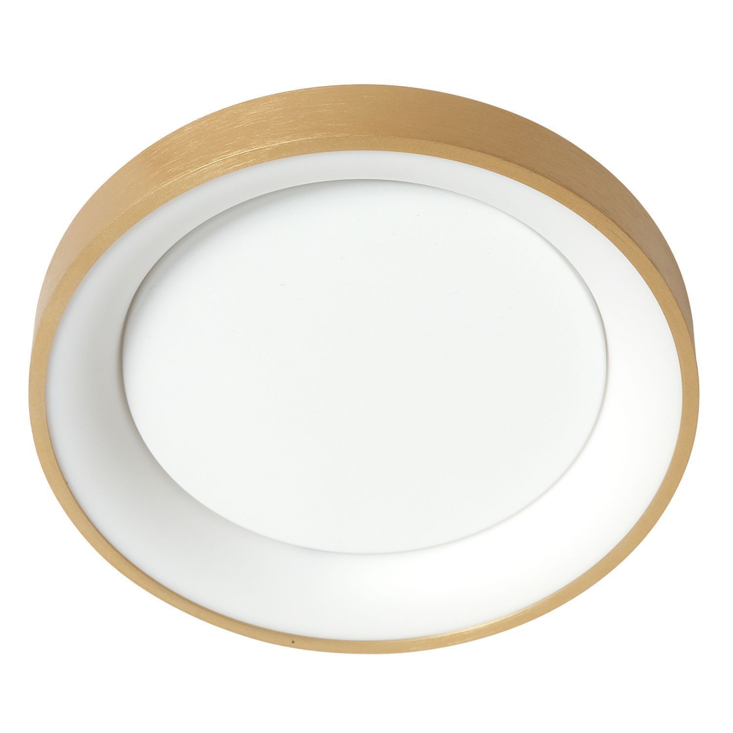 Plafonnier LED or blanc Ø38 cm 30 W confortable