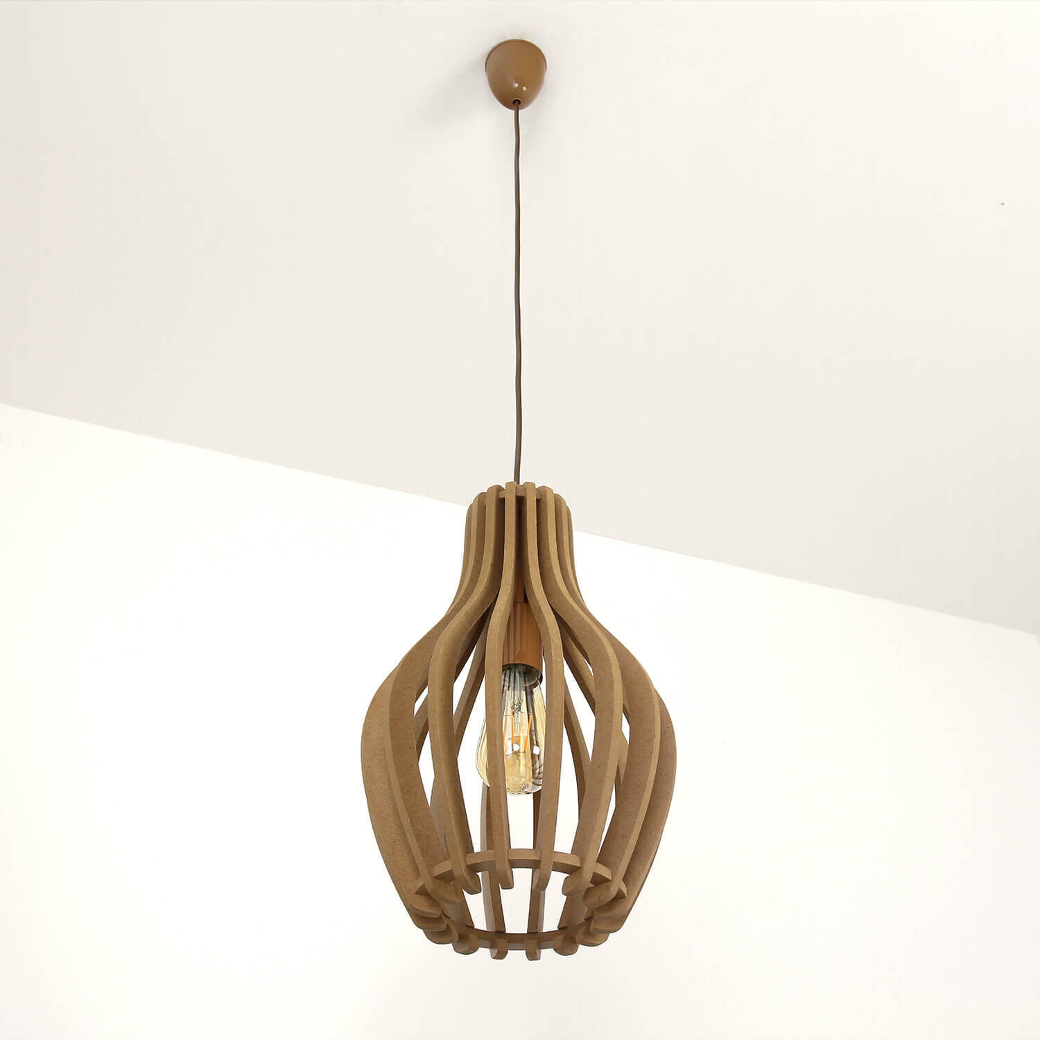 Lampe à suspendre Moderne en aspect bois