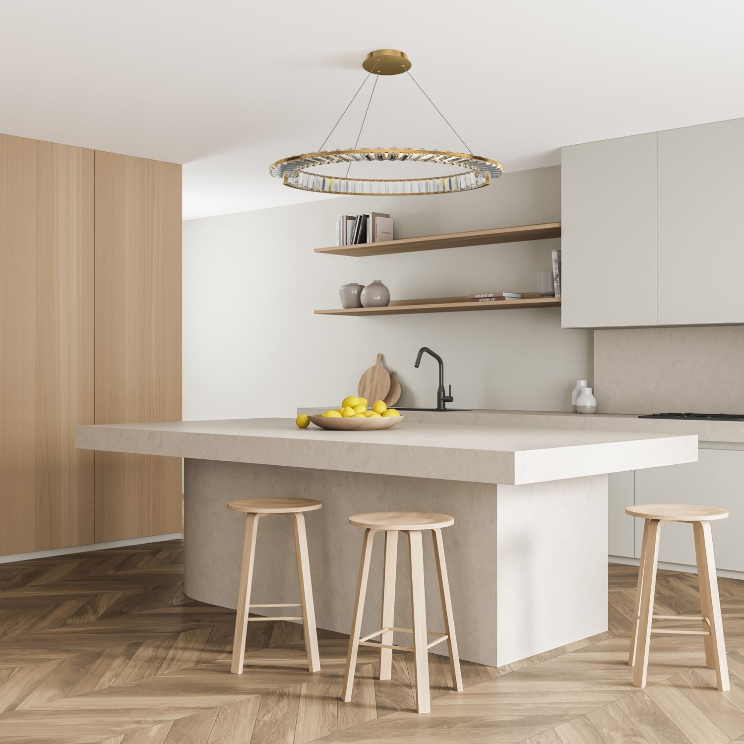 Drinnen, Innenarchitektur, Küche, Kücheninsel, Barhocker