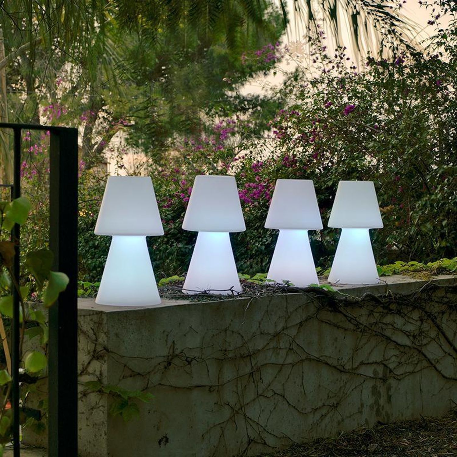 Lampe de table extérieure 45 cm IP65 Blanc E27 Fiche Câble 6000K