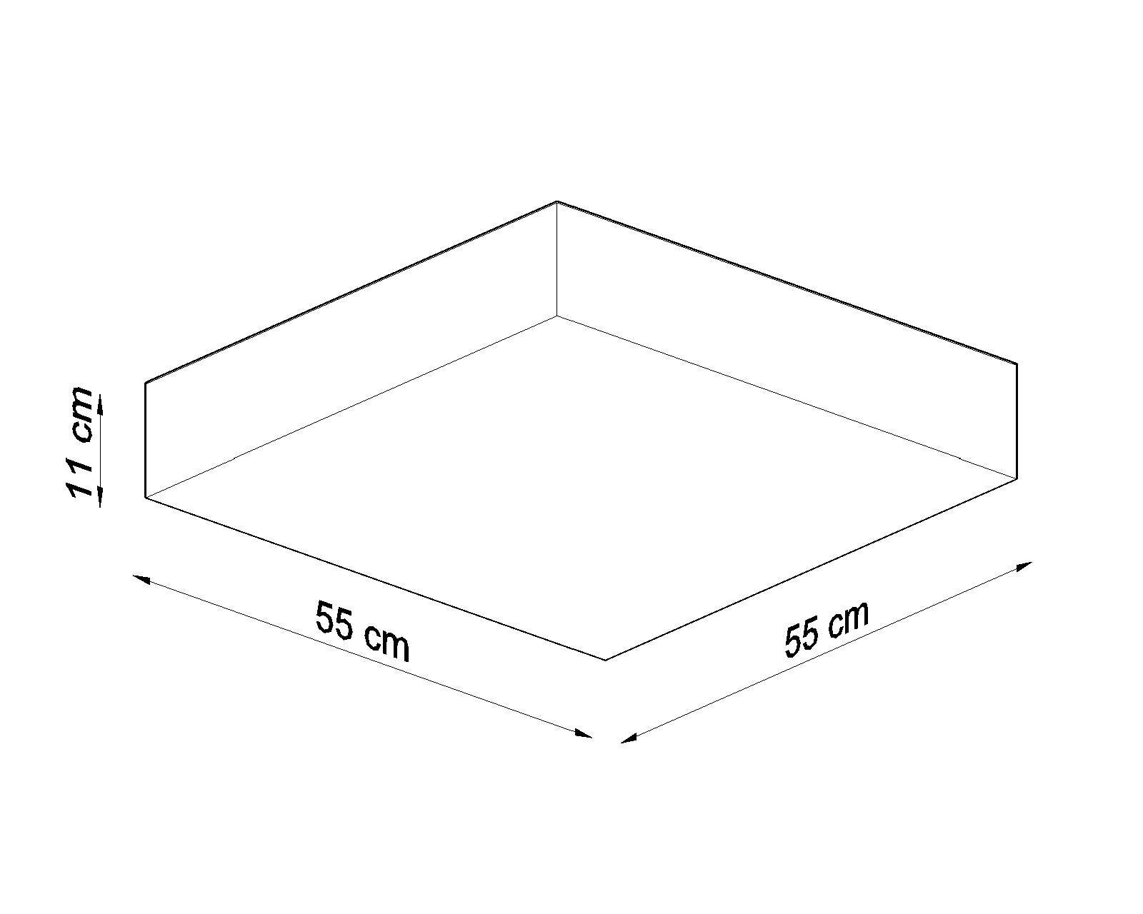Plafonnier Moderne Largeur 55 cm Blanc Carré