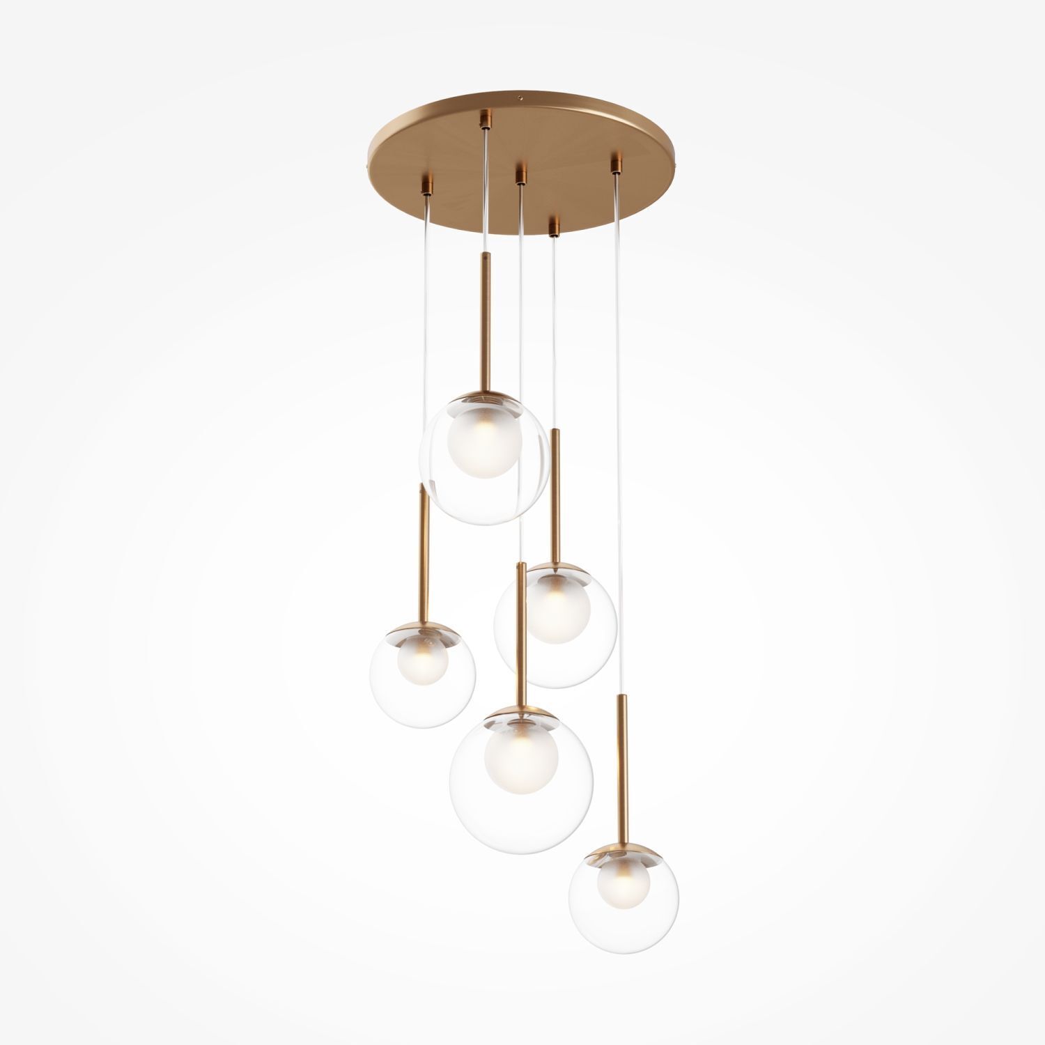 Suspension métal verre G9 Ø 58 cm H : max. 344,1 cm