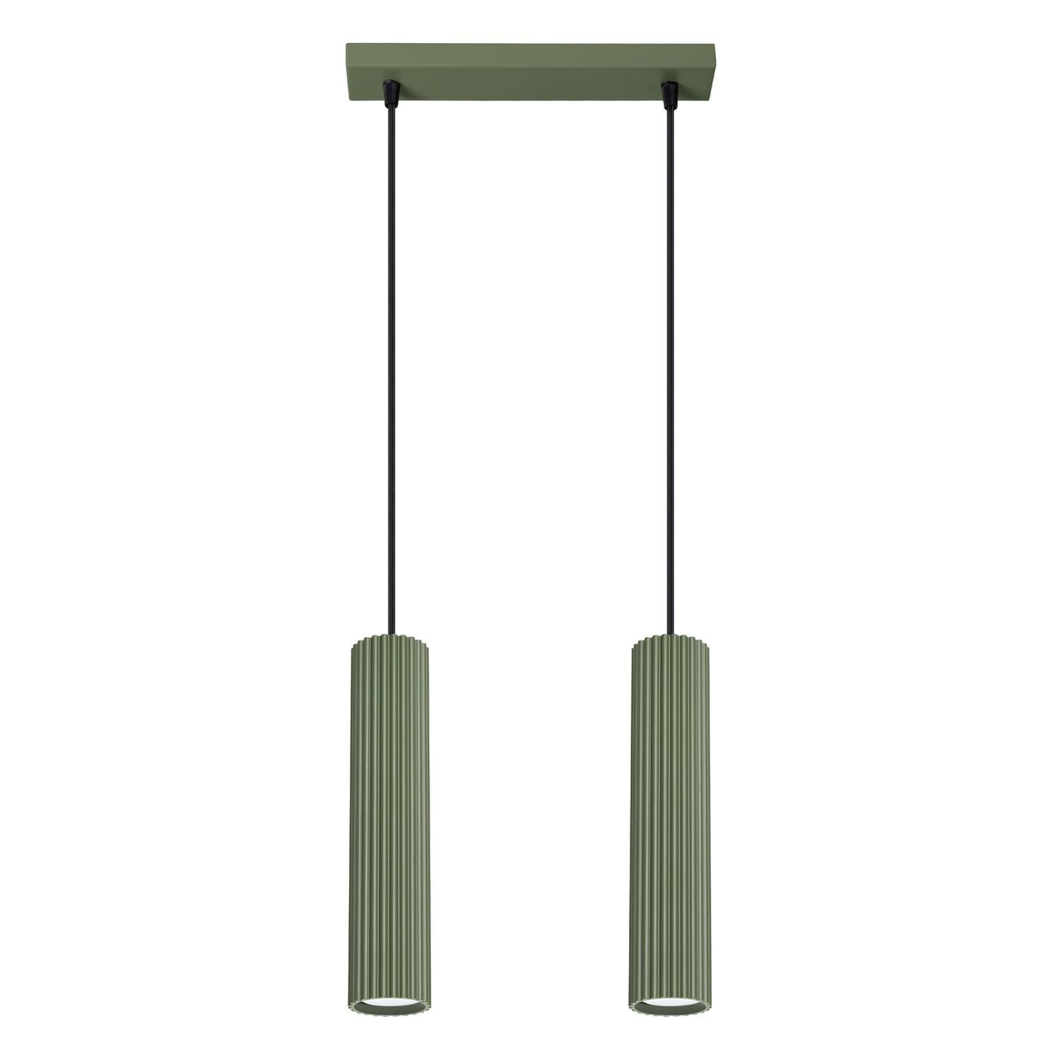 Lampe à suspendre 30 cm de large à 2 flammes GU10 Vert Moderne en aluminium