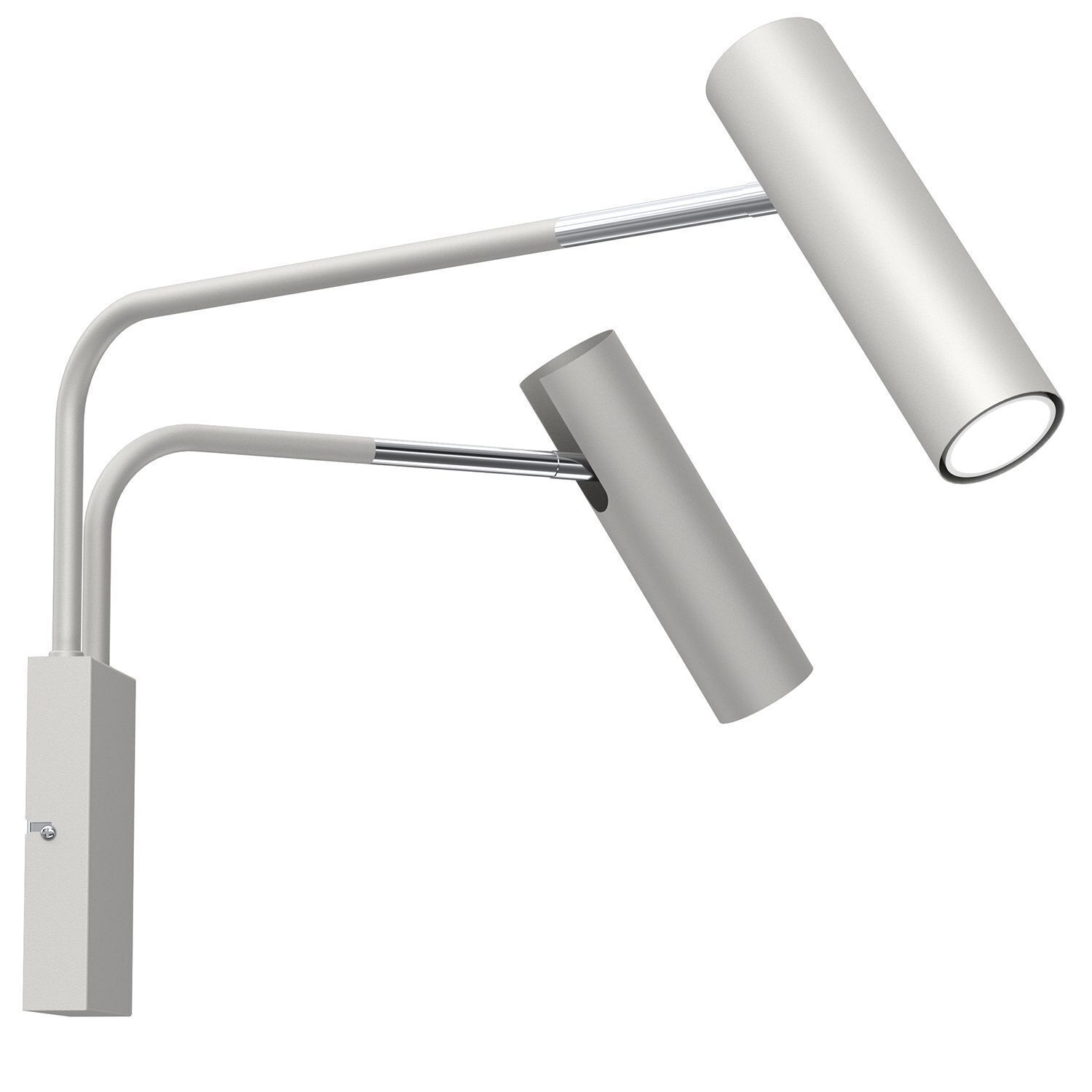 Spot mural orientable gris chrome GU10 L:60 cm élégant