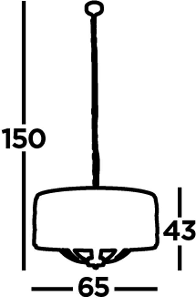 Suspension Art Déco Ø 65 cm rond 8x E14 abat-jour cristal