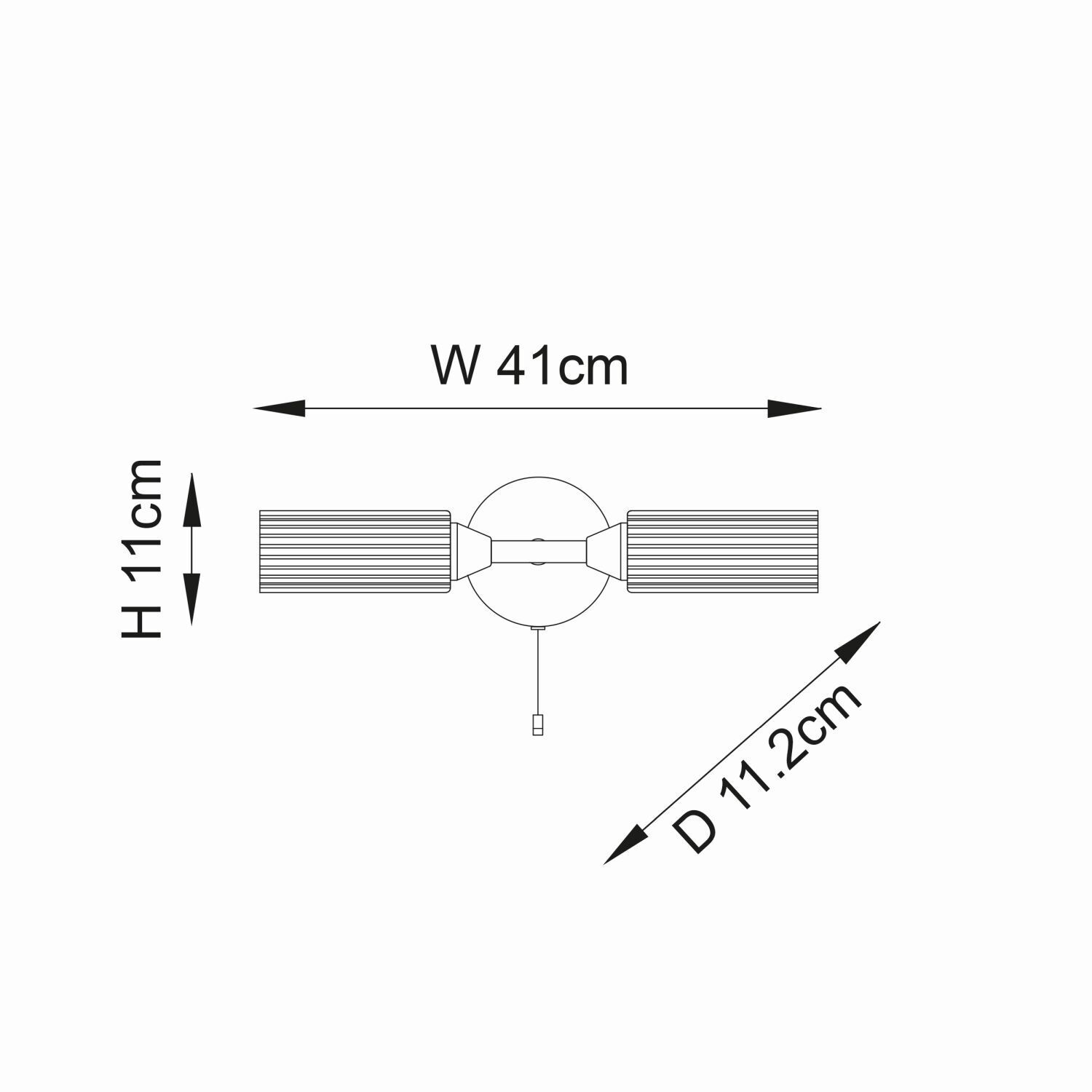 Applique salle de bain avec interrupteur IP44 chrome blanc 2x G9 Up Down