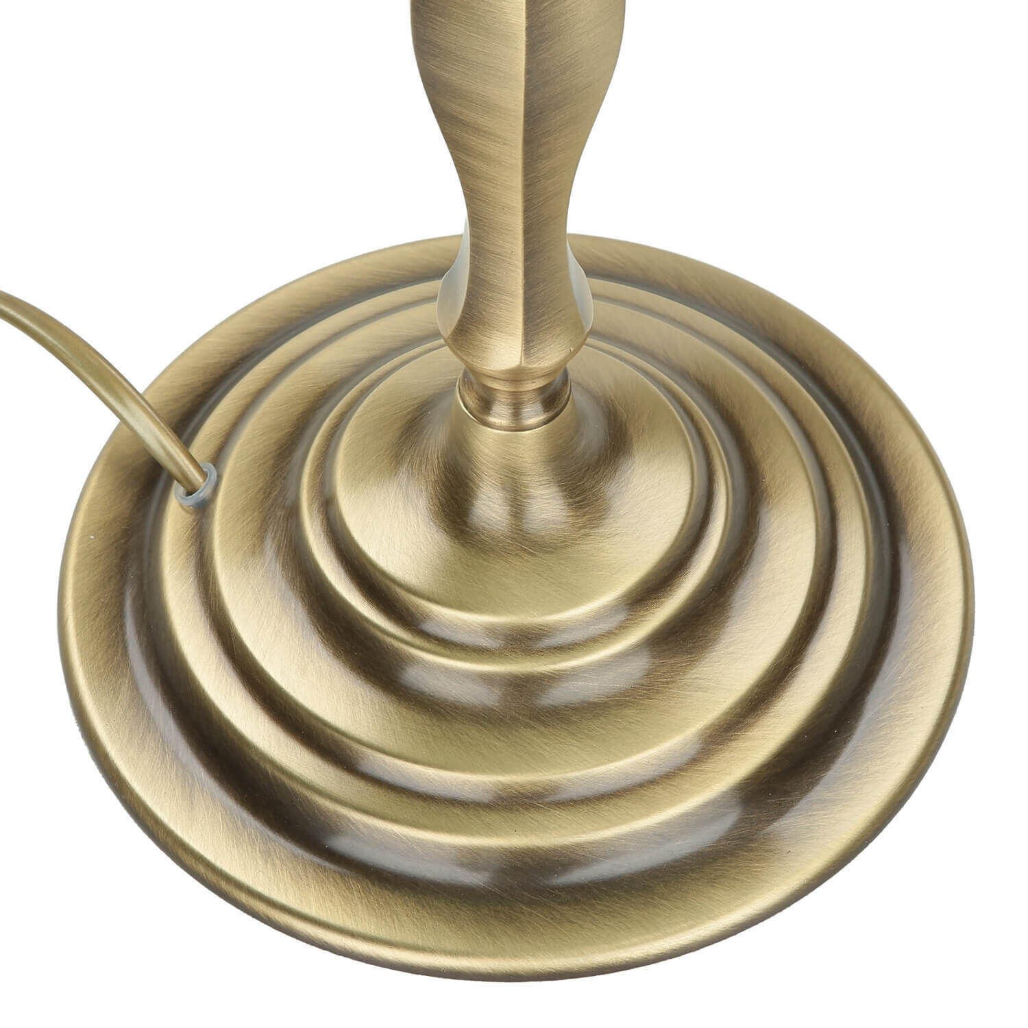 Lampe de table Abat-jour en verre Vert en laiton véritable Bronze