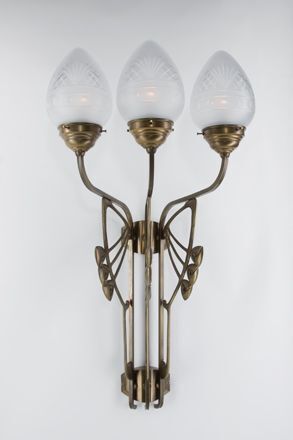 Blendarme Applique laiton verre blanc E27 H:86 cm